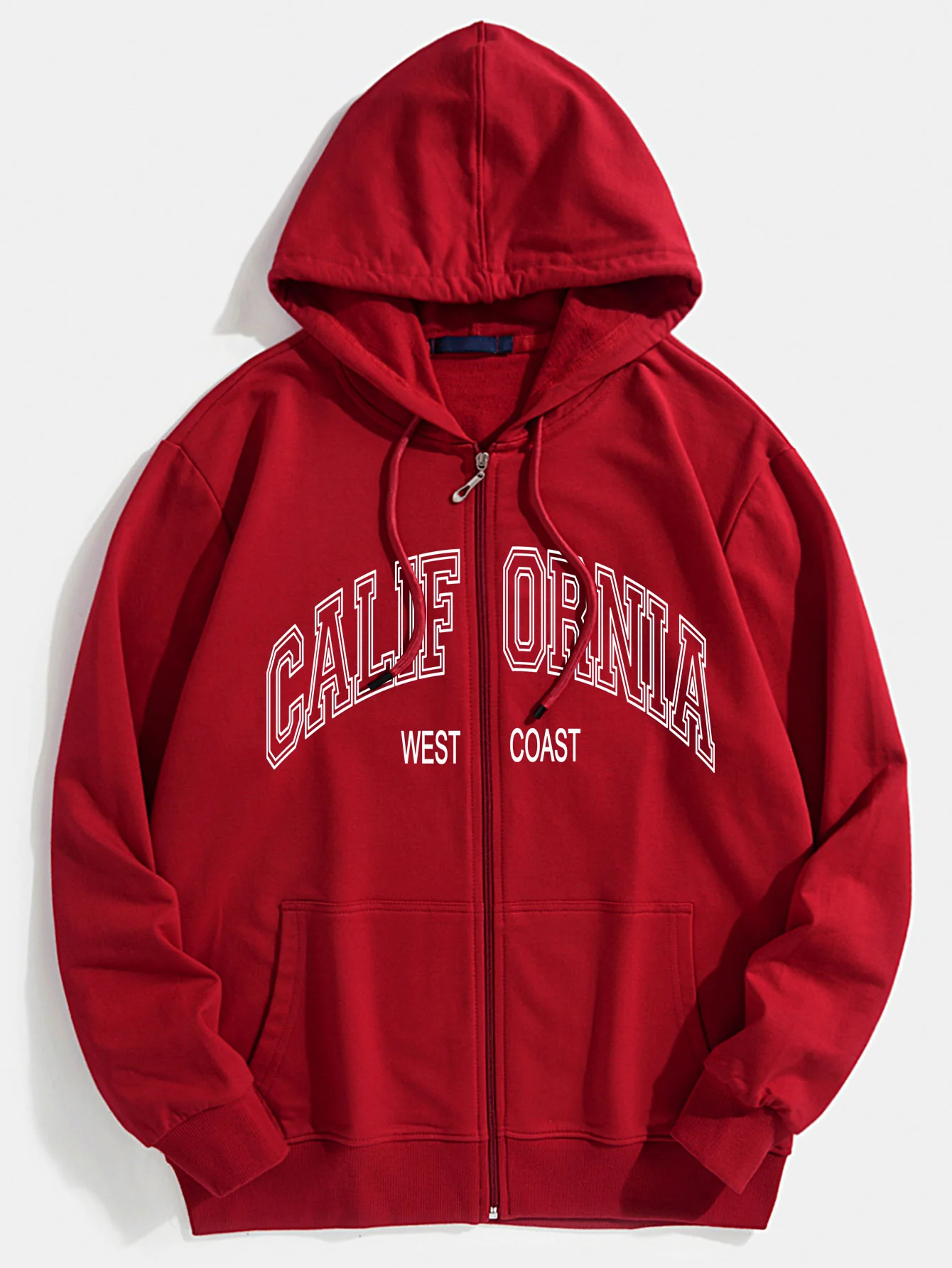 California Print Zip Durch Hoodie - Image 2
