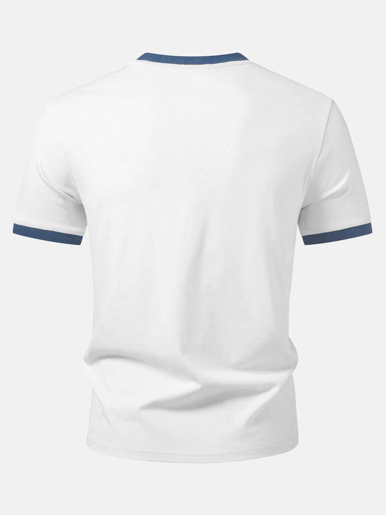 Marine Life Print Contrast Ringer T-Shirt - Image 2