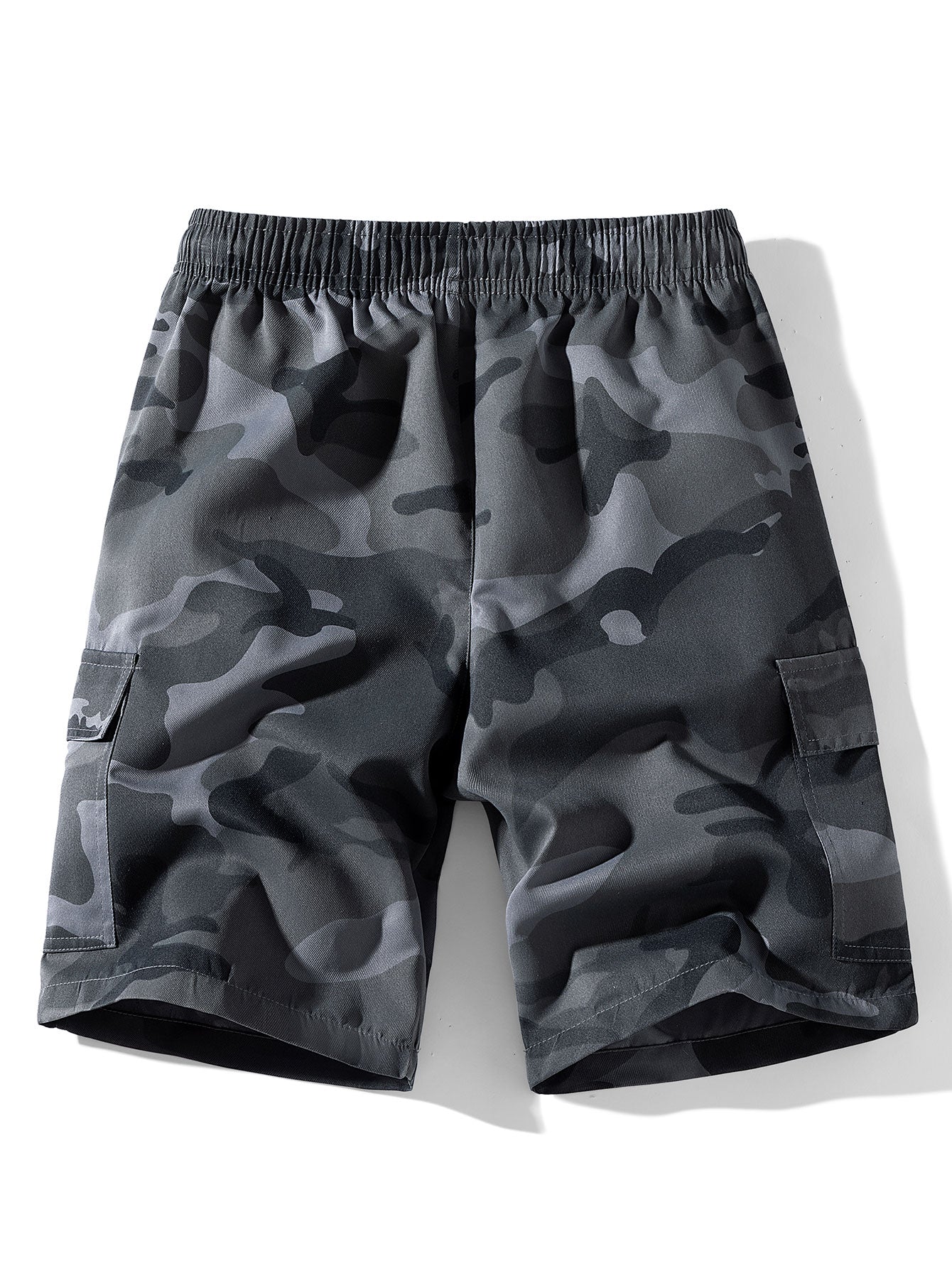 Camouflage Bärenprint Oversize T-Shirt mit überschnittenen Schultern & Kordelzug Cargo Shorts - Image 12