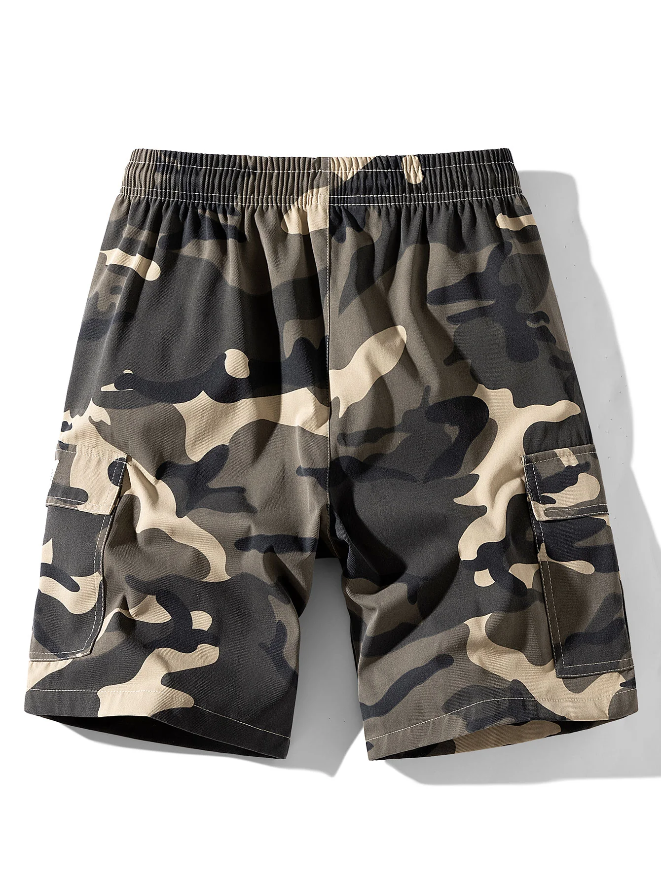Camouflage Bärenprint Oversize T-Shirt mit überschnittenen Schultern & Kordelzug Cargo Shorts - Image 8