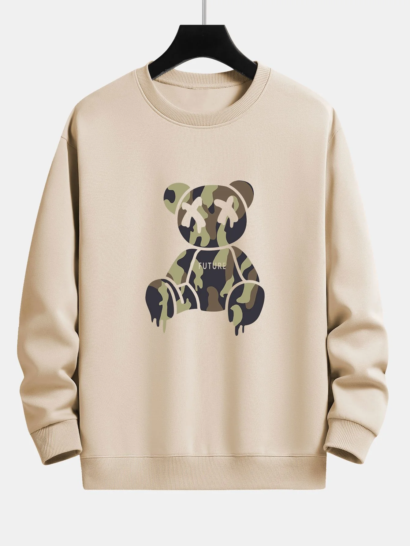 Tarnauflösender Bärenprint Relaxed Fit Sweatshirt - Image 2