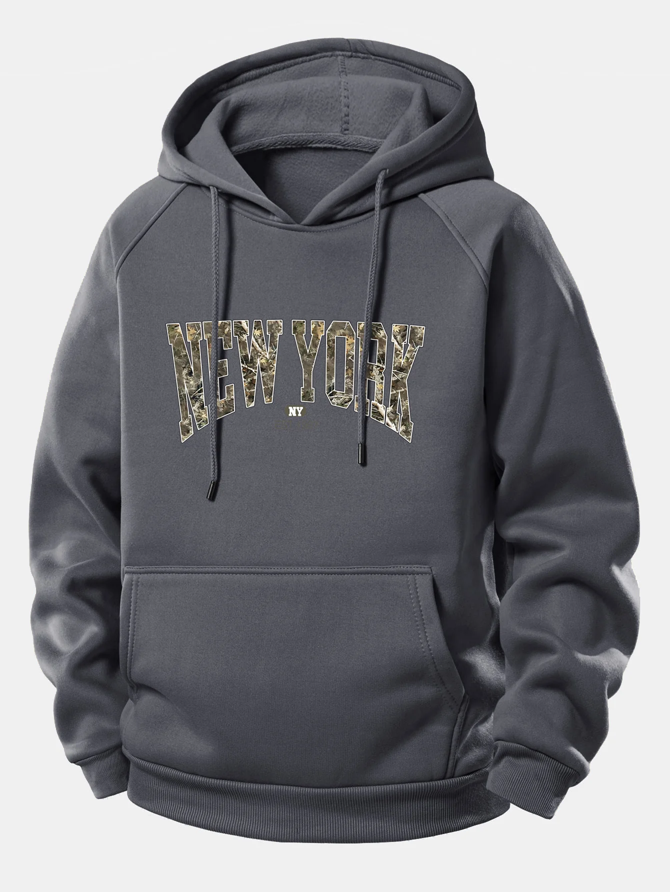 Camouflage New York Druck Kordelzug Kapuzenpullover - Image 10