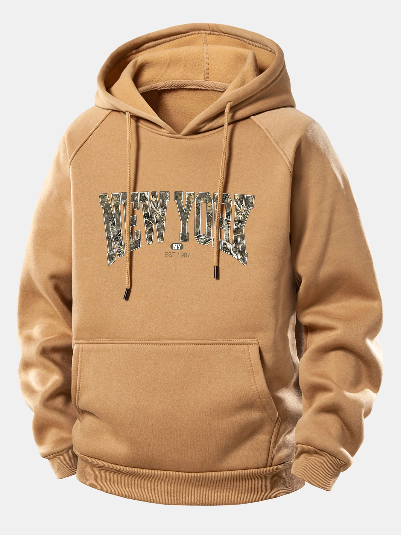 Camouflage New York Druck Kordelzug Kapuzenpullover - Image 11