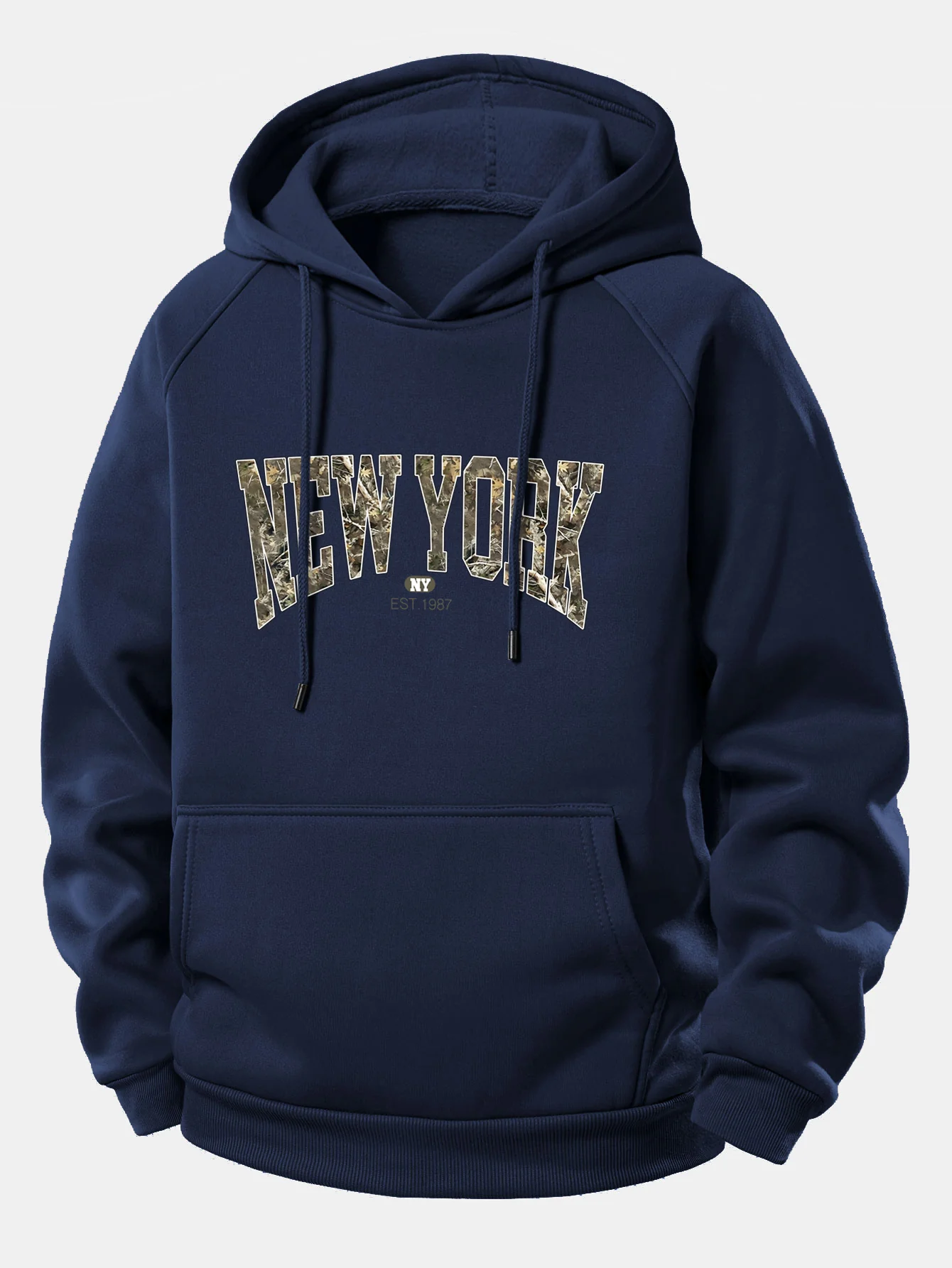 Camouflage New York Druck Kordelzug Kapuzenpullover - Image 12