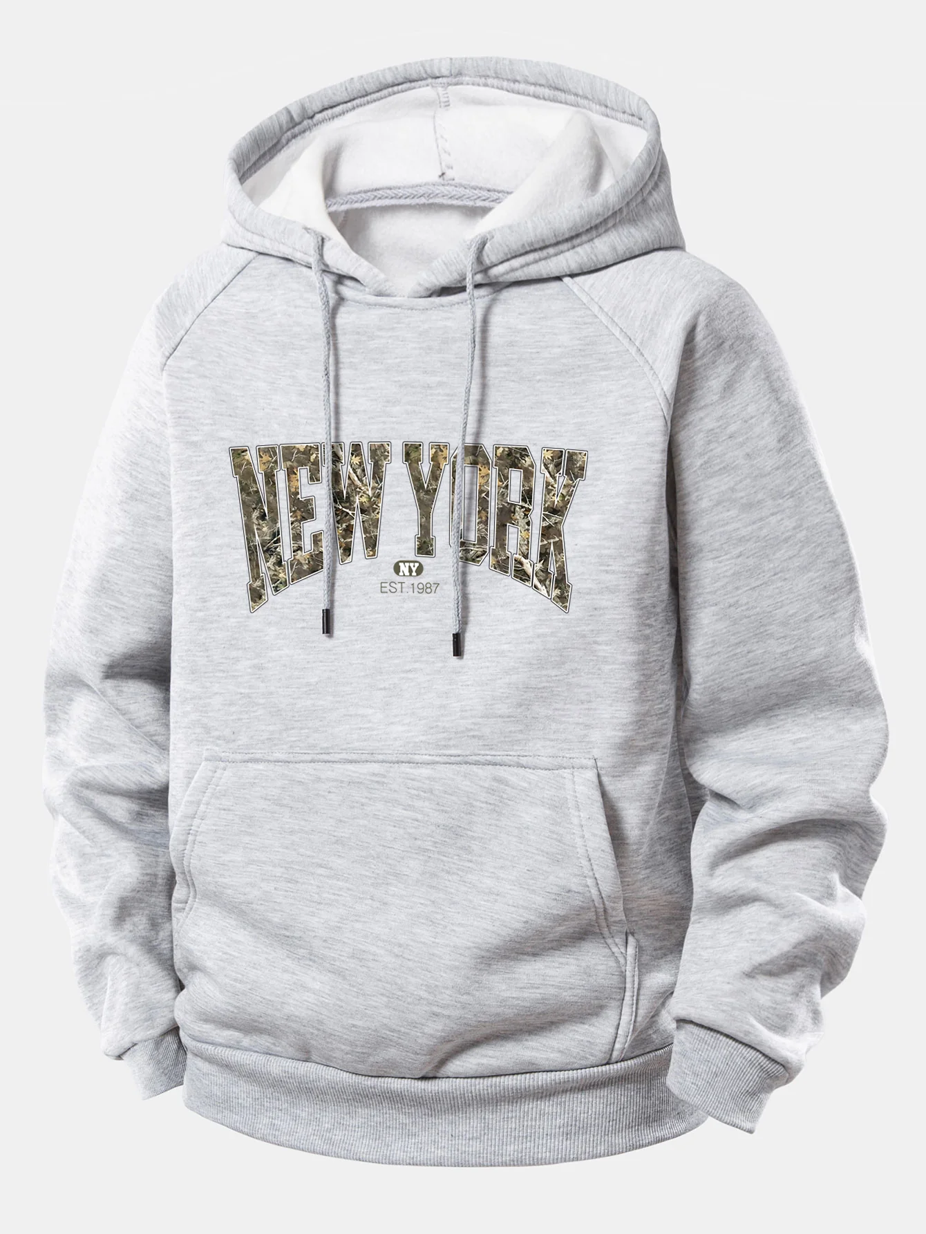 Camouflage New York Druck Kordelzug Kapuzenpullover - Image 3