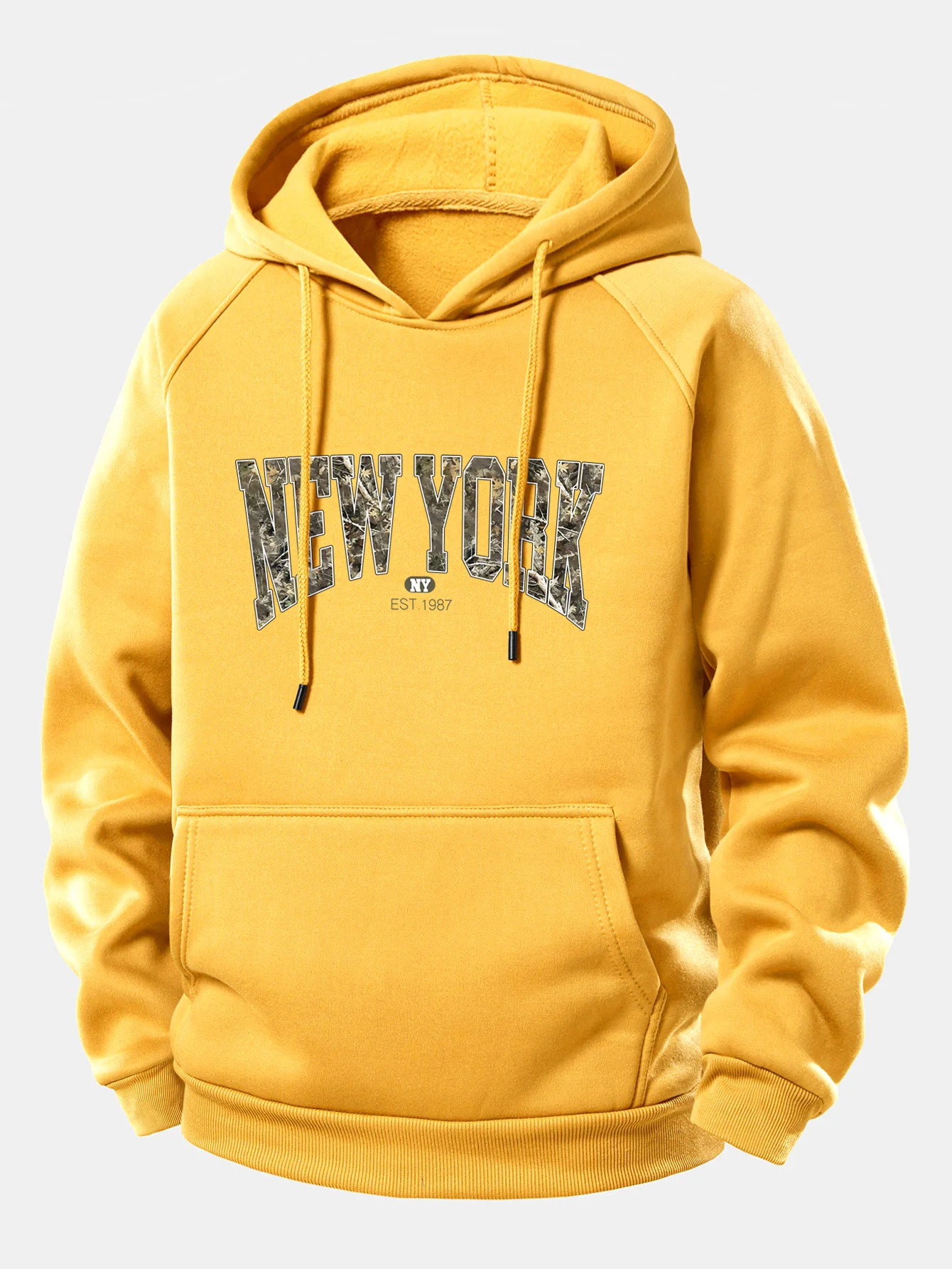 Camouflage New York Druck Kordelzug Kapuzenpullover - Image 4
