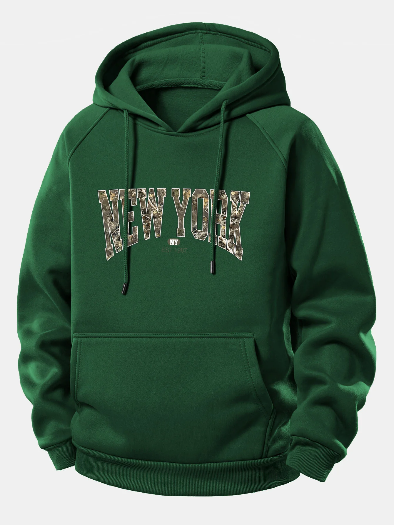 Camouflage New York Druck Kordelzug Kapuzenpullover - Image 6