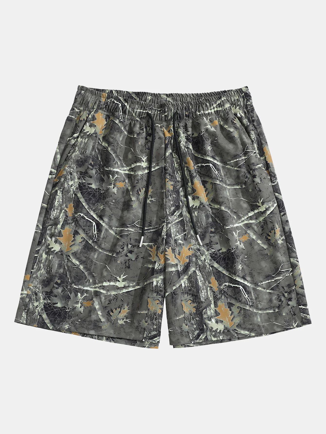 Camouflage New York Print Drop Shoulder Oversize T-Shirt & Forest Camo Print Drawstring Shorts - Image 5