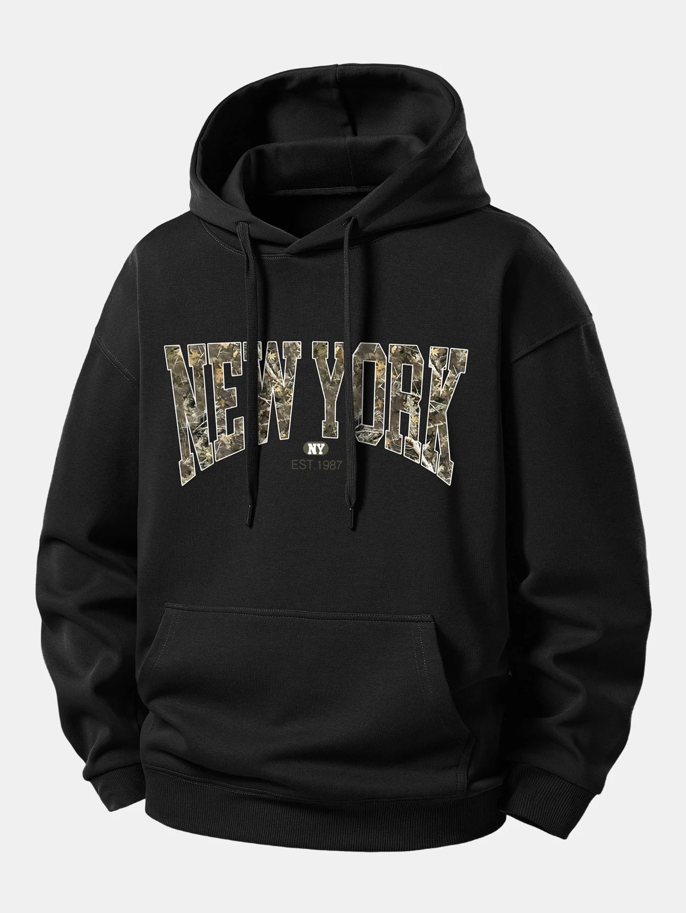 Camouflage New York Print Relax Fit Hoodie - Image 2
