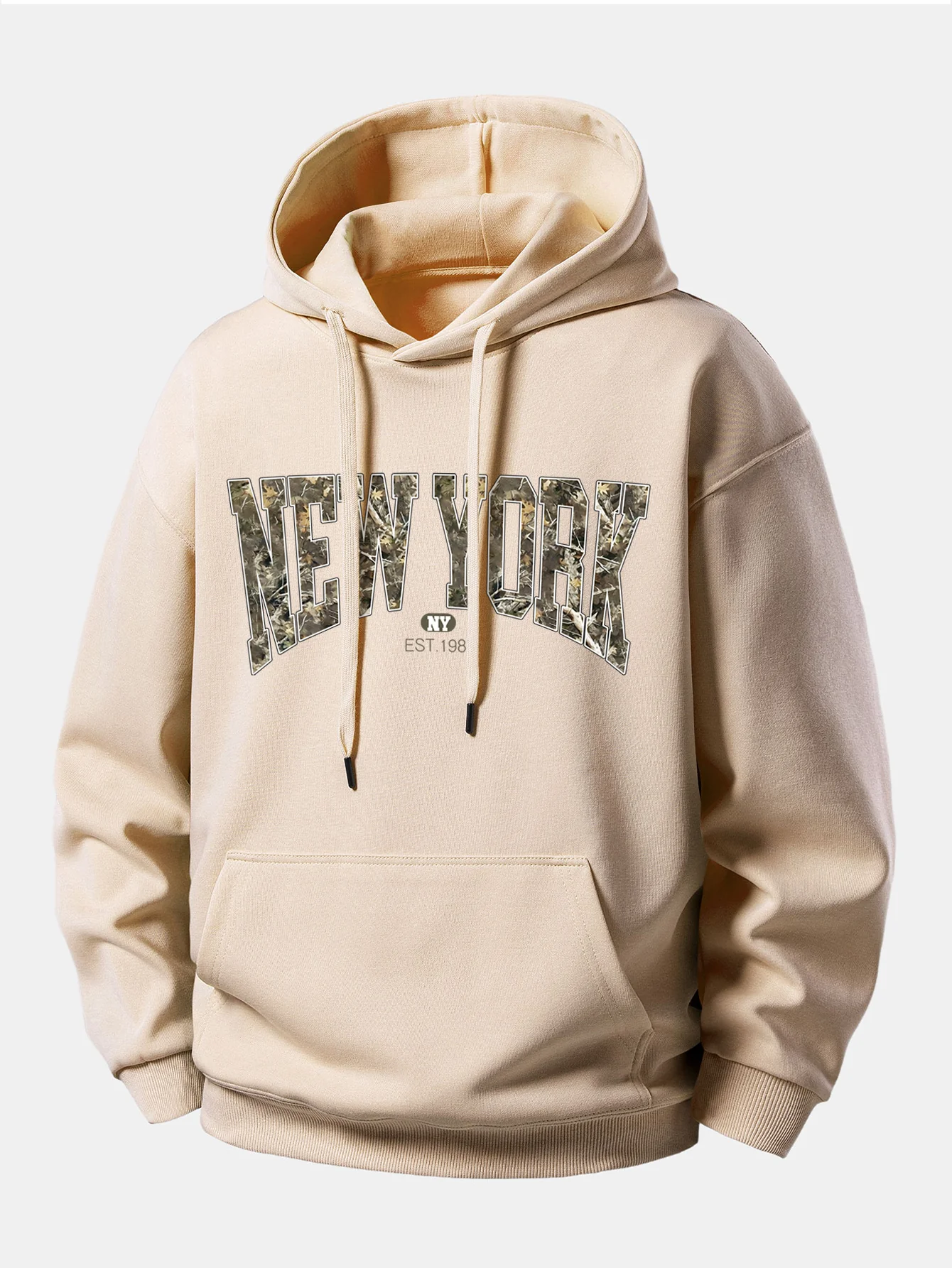Camouflage New York Print Relax Fit Hoodie - Image 3