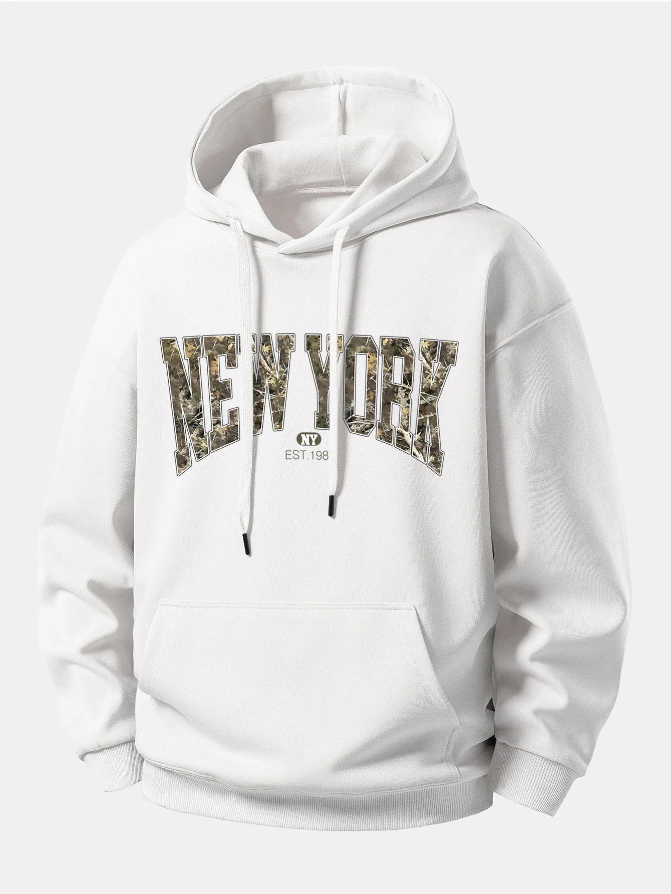 Camouflage New York Print Relax Fit Hoodie - Image 5