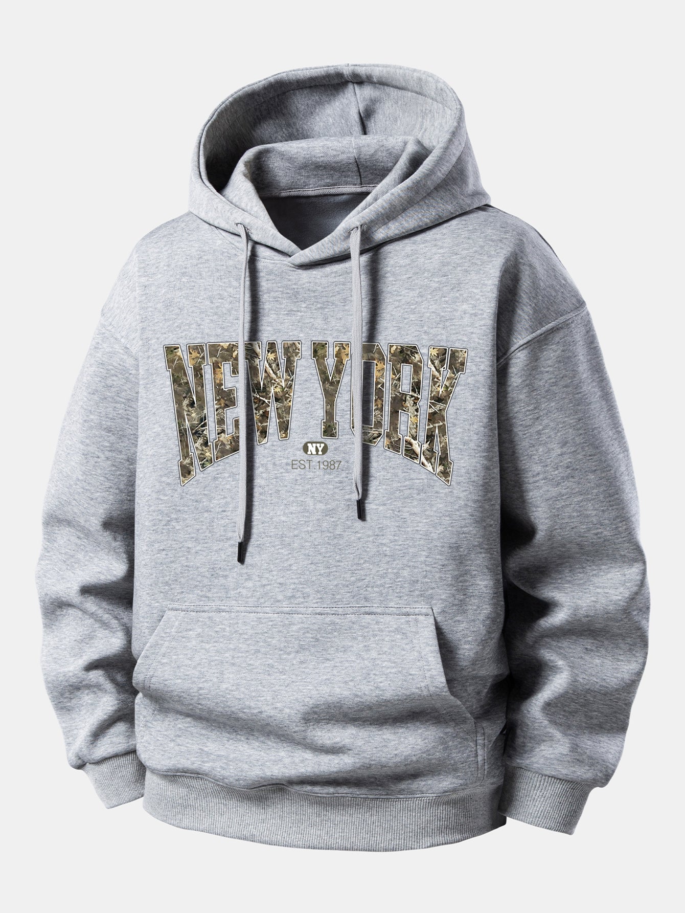 Camouflage New York Print Relax Fit Hoodie - Image 6