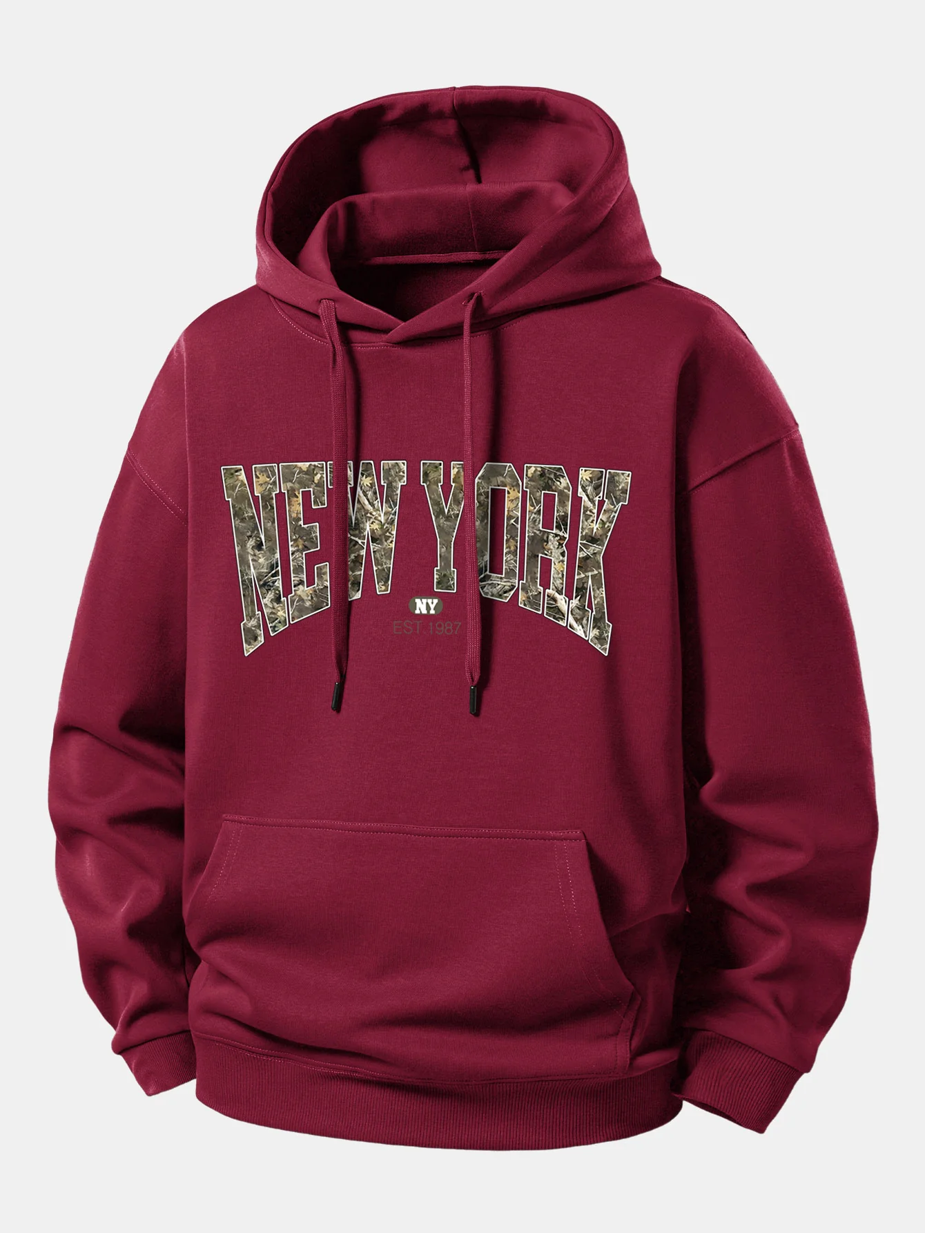 Camouflage New York Print Relax Fit Hoodie - Image 7