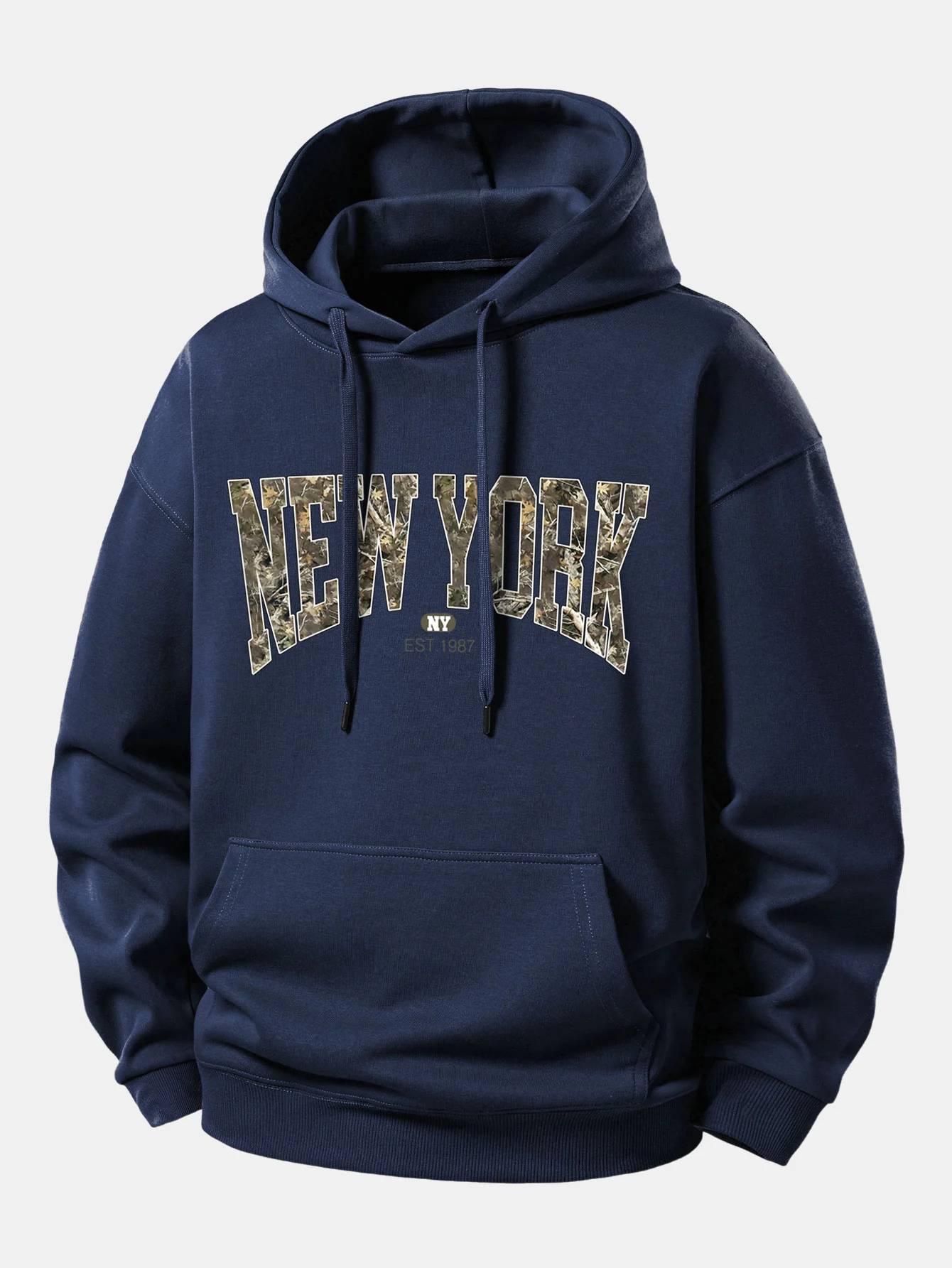 Camouflage New York Print Relax Fit Hoodie - Image 9