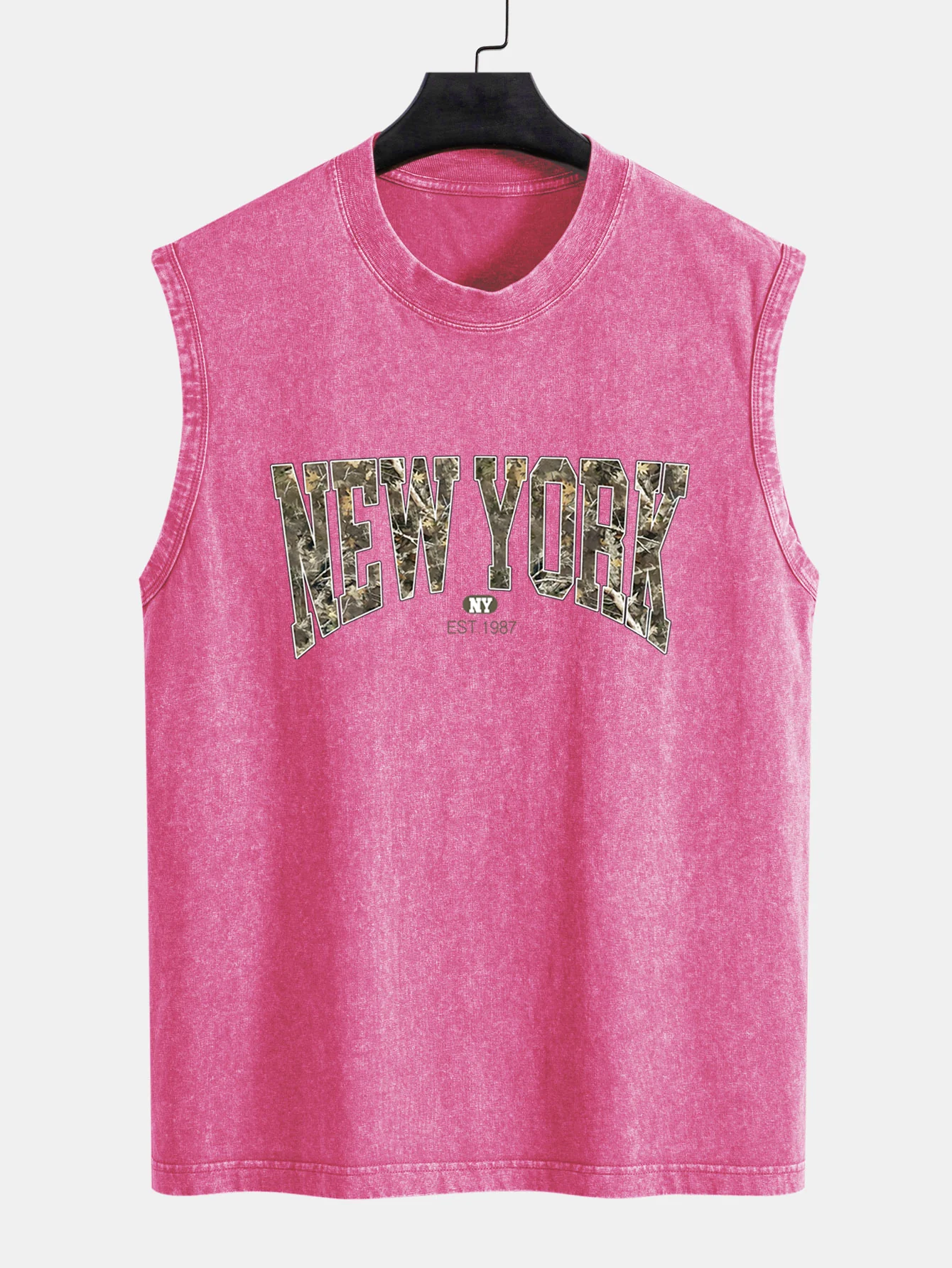 Camouflage New York Print gewaschenes, abgenutztes Tanktop - Image 4