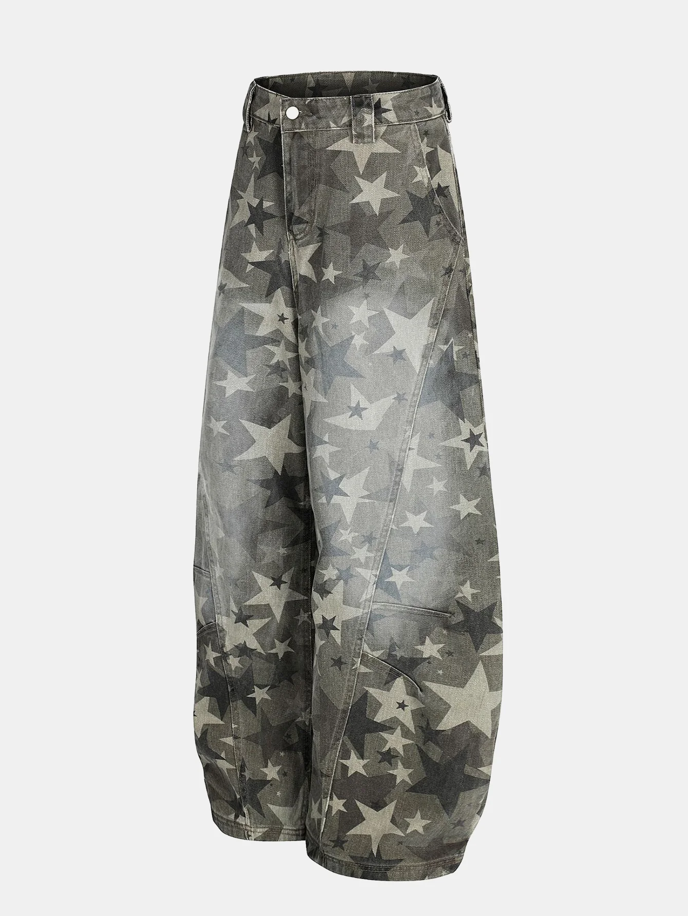 Camouflage Sternmuster Weite Bein Baggy Hose - Image 3