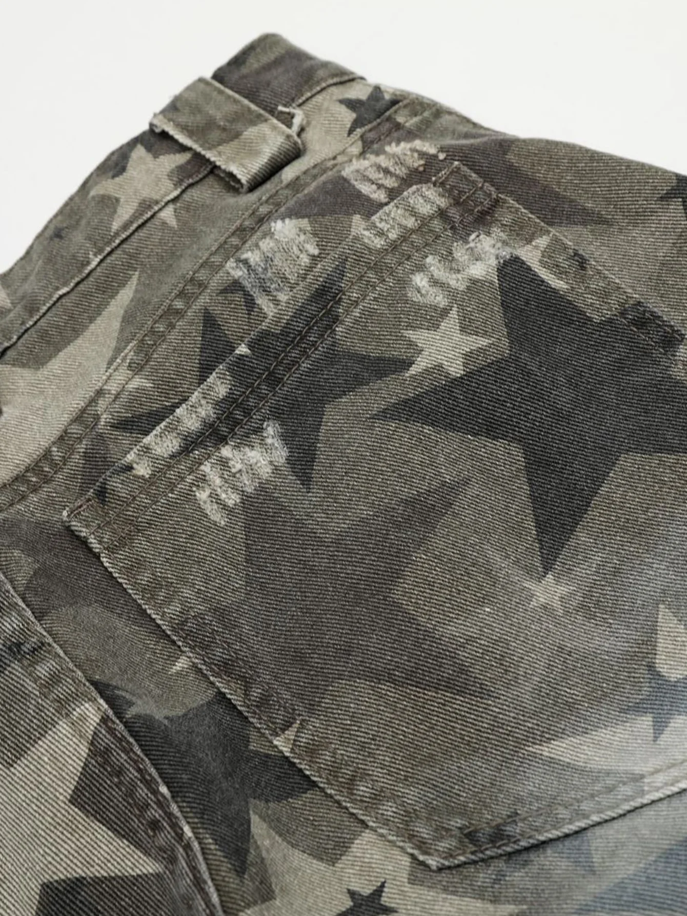 Camouflage Sternmuster Weite Bein Baggy Hose - Image 6