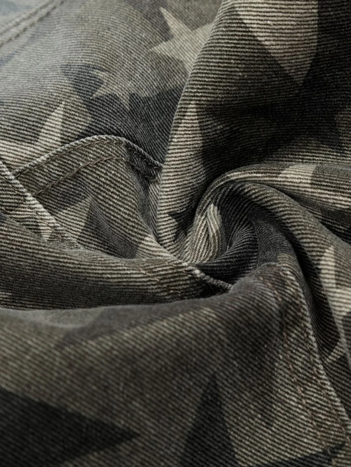 Camouflage Sternmuster Weite Bein Baggy Hose - Image 7