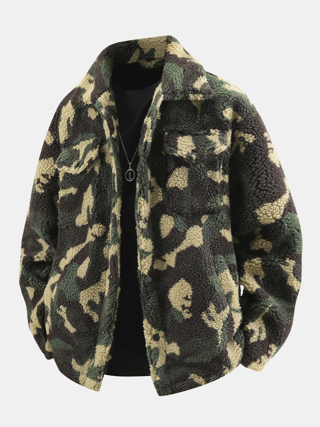 Tarnmuster Teddy-Taschenjacke
