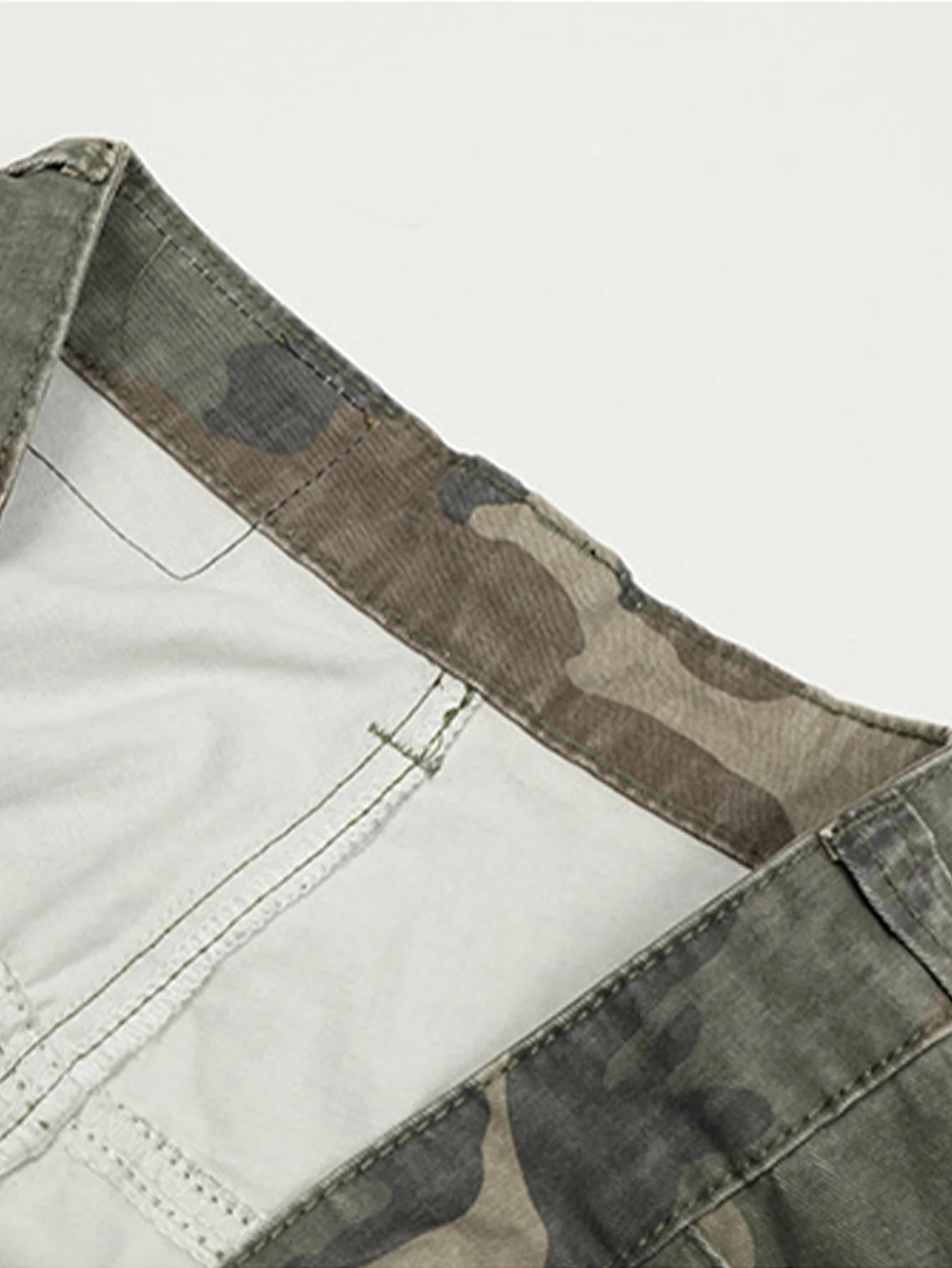 Camouflage gewaschene distressed Denim Baggy-Hose - Image 4