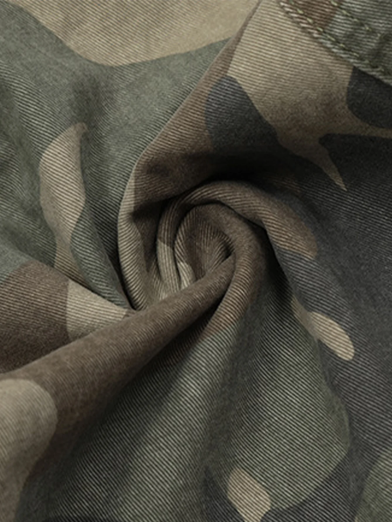 Camouflage gewaschene distressed Denim Baggy-Hose - Image 6