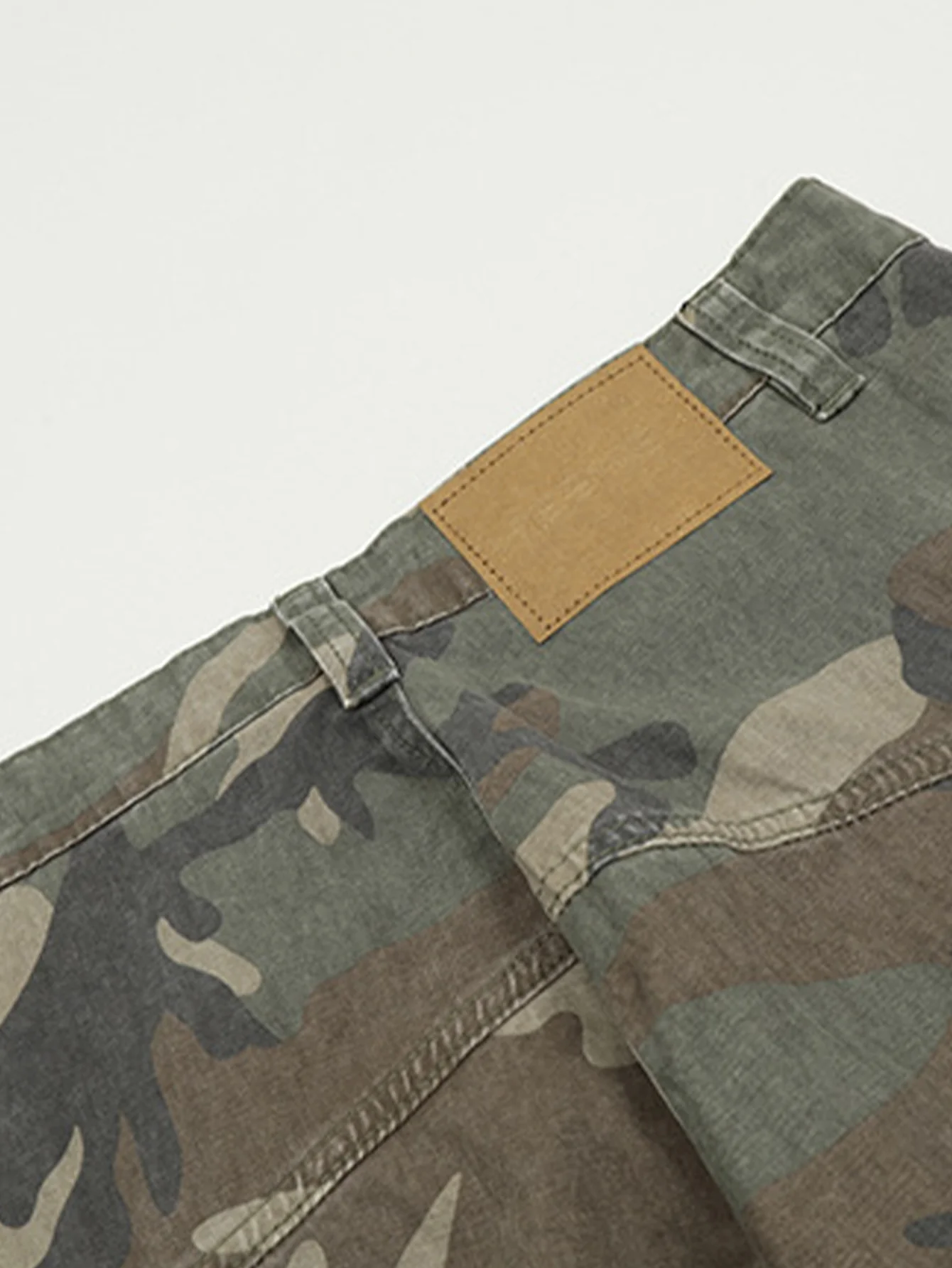 Camouflage gewaschene distressed Denim Baggy-Hose - Image 7
