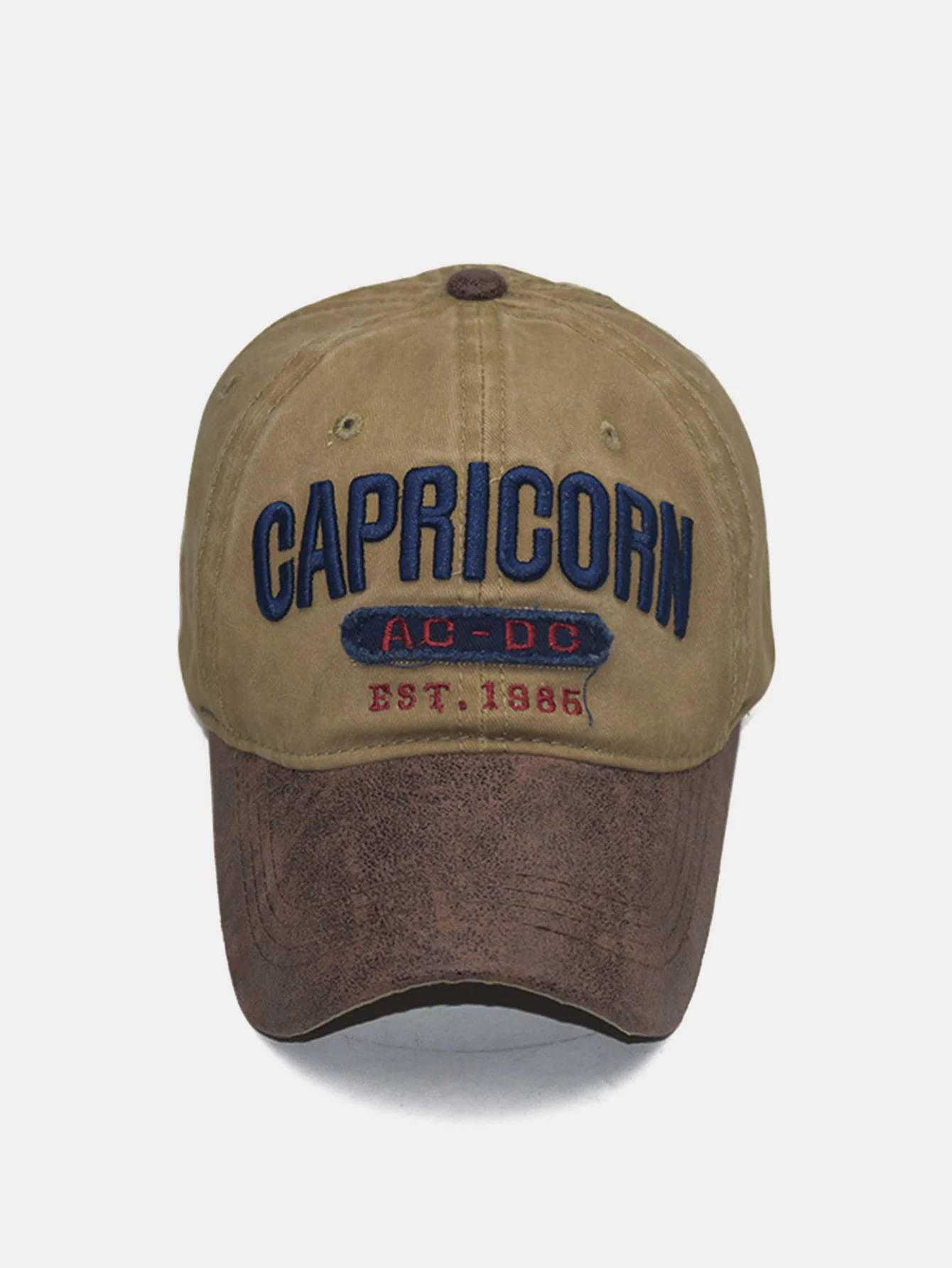 Capricorn Stickerei Gewaschen Verwaschene Baseballmütze - Image 7