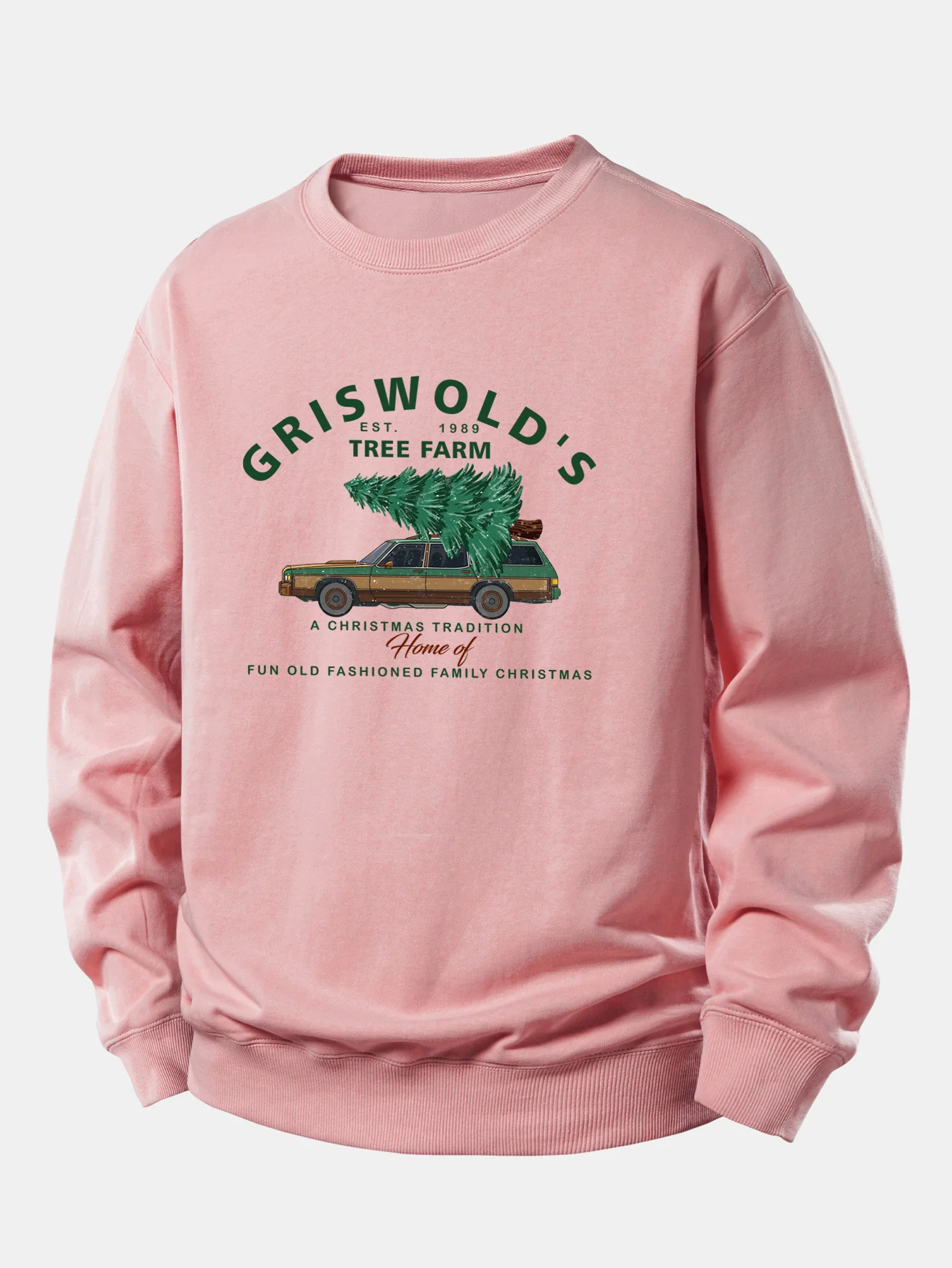 Car Christmas Tree Print Relax Fit Sweatshirt - Image 3