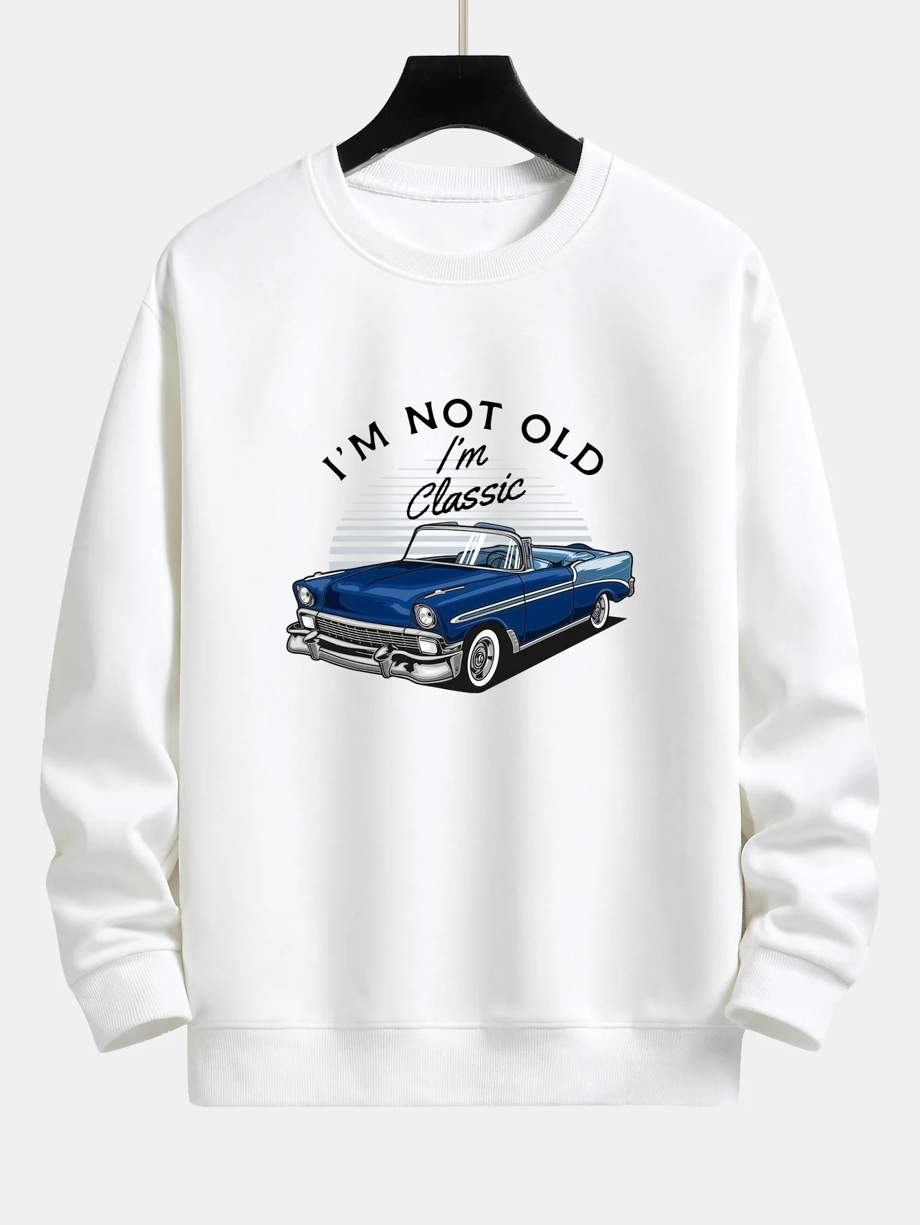 Auto Slogan Druck Relaxed Fit Sweatshirt - Image 3