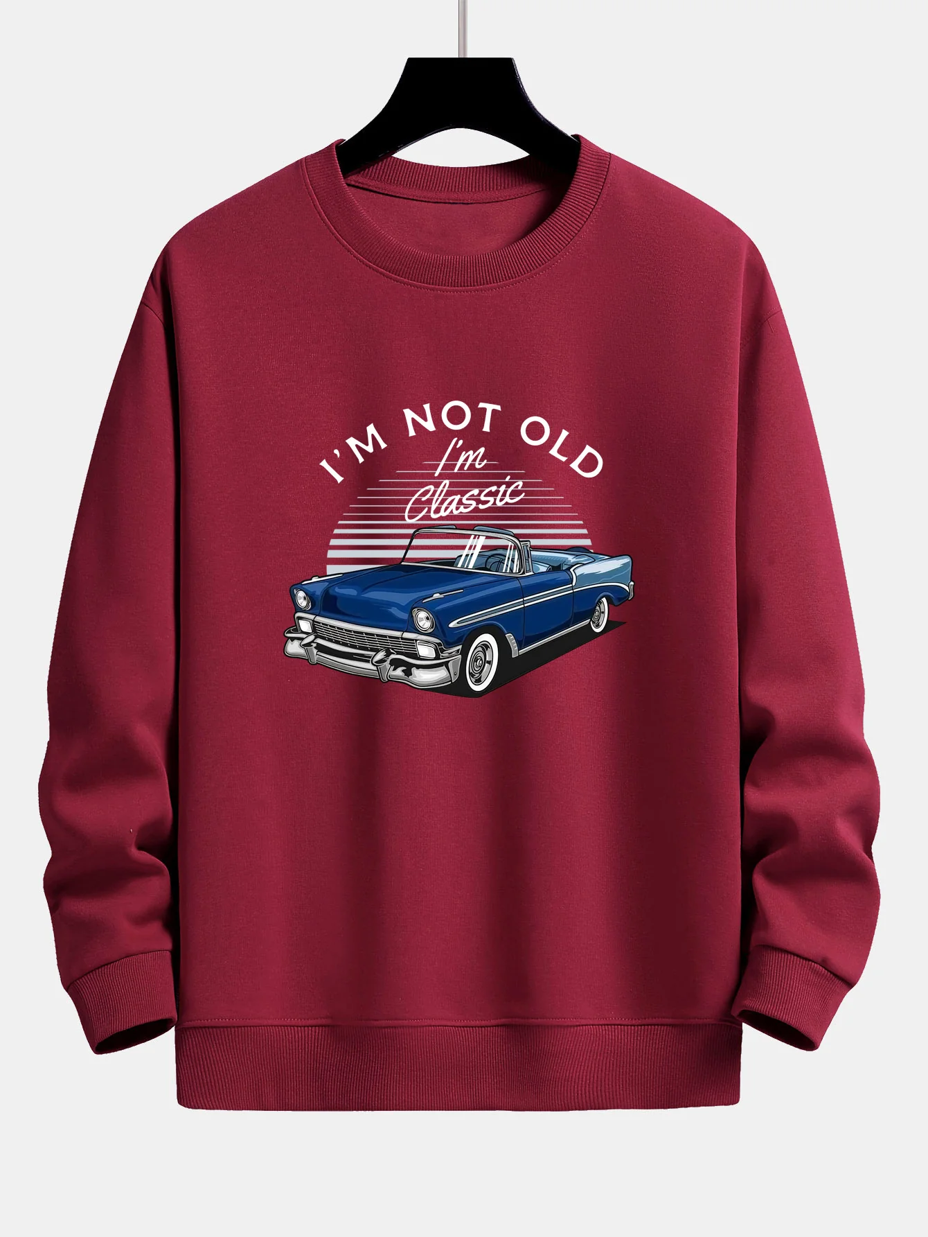 Auto Slogan Druck Relaxed Fit Sweatshirt - Image 7