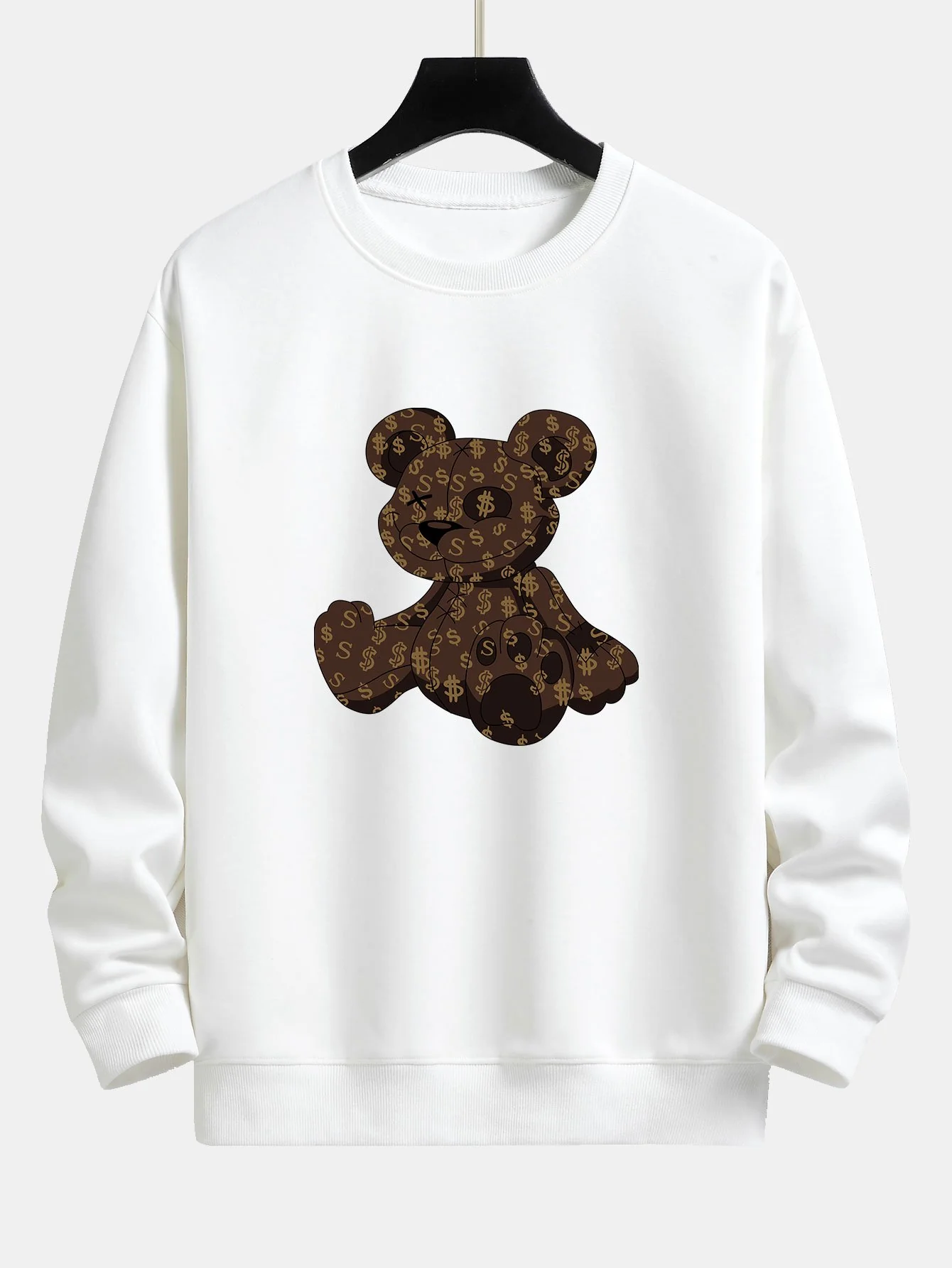 Cartoon-Bären-Print Relaxed Fit Sweatshirt - Image 2