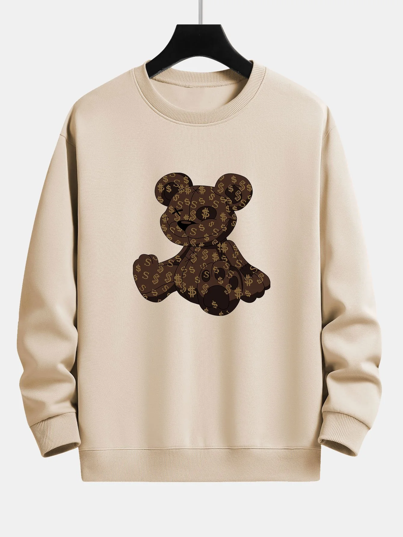 Cartoon-Bären-Print Relaxed Fit Sweatshirt - Image 3