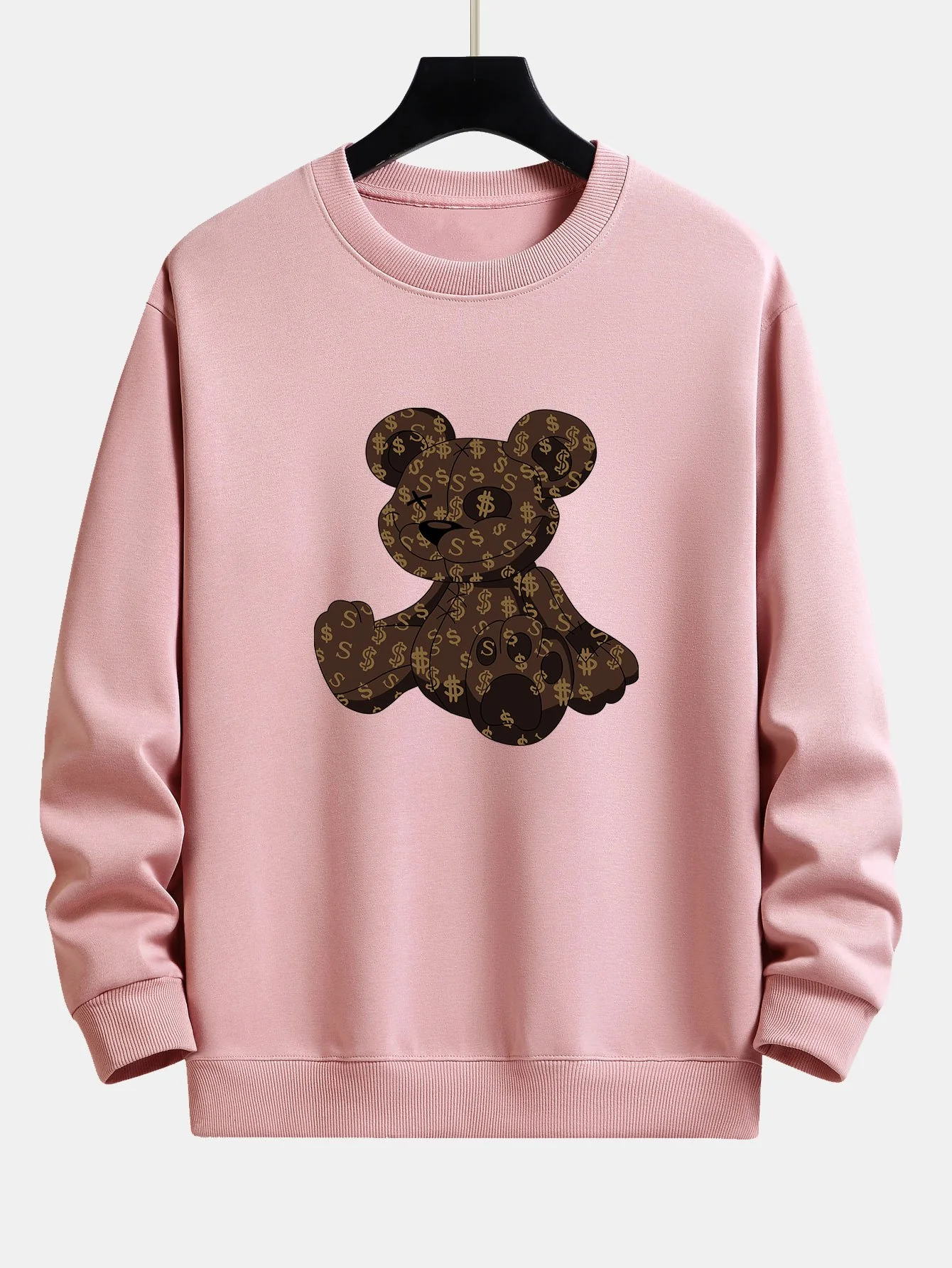 Cartoon-Bären-Print Relaxed Fit Sweatshirt - Image 4