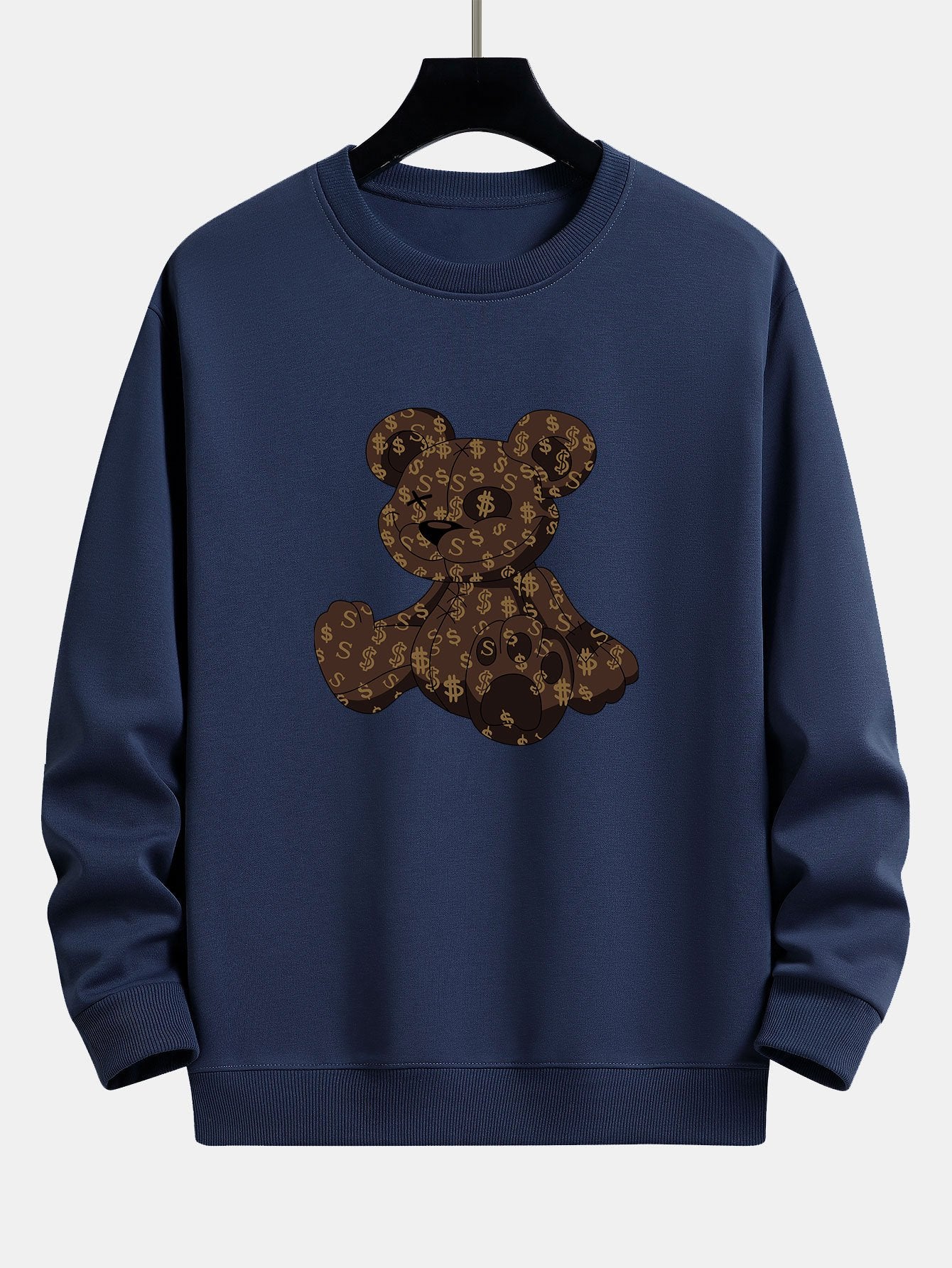 Cartoon-Bären-Print Relaxed Fit Sweatshirt - Image 6