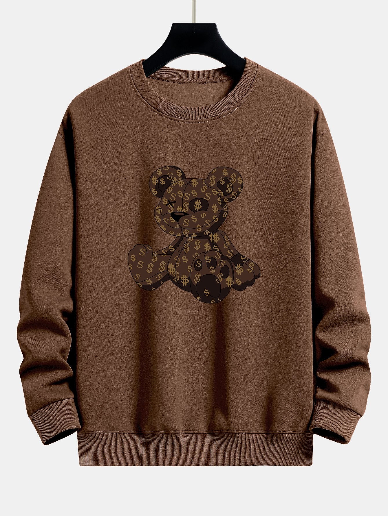 Cartoon-Bären-Print Relaxed Fit Sweatshirt - Image 7