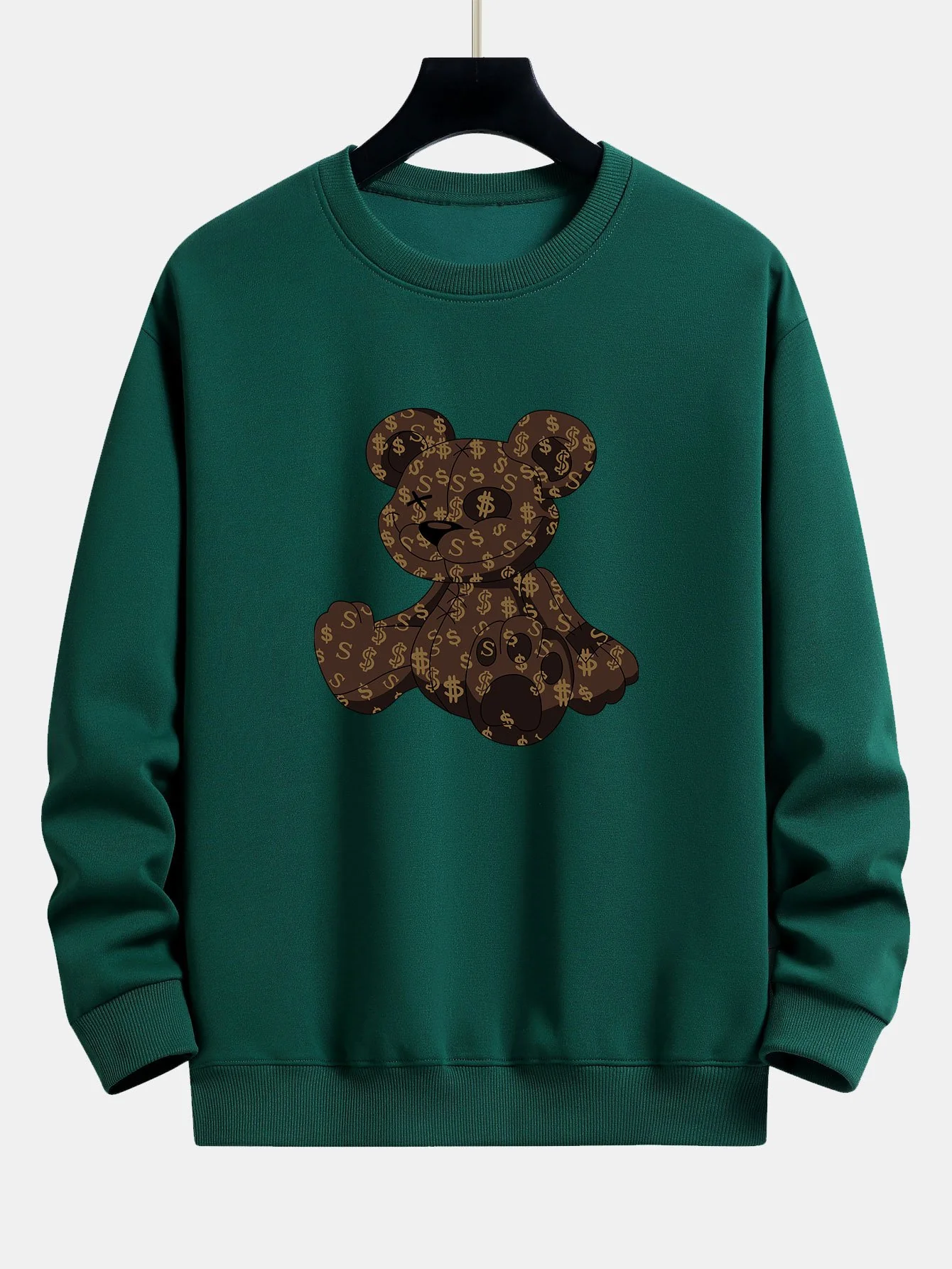 Cartoon-Bären-Print Relaxed Fit Sweatshirt - Image 8