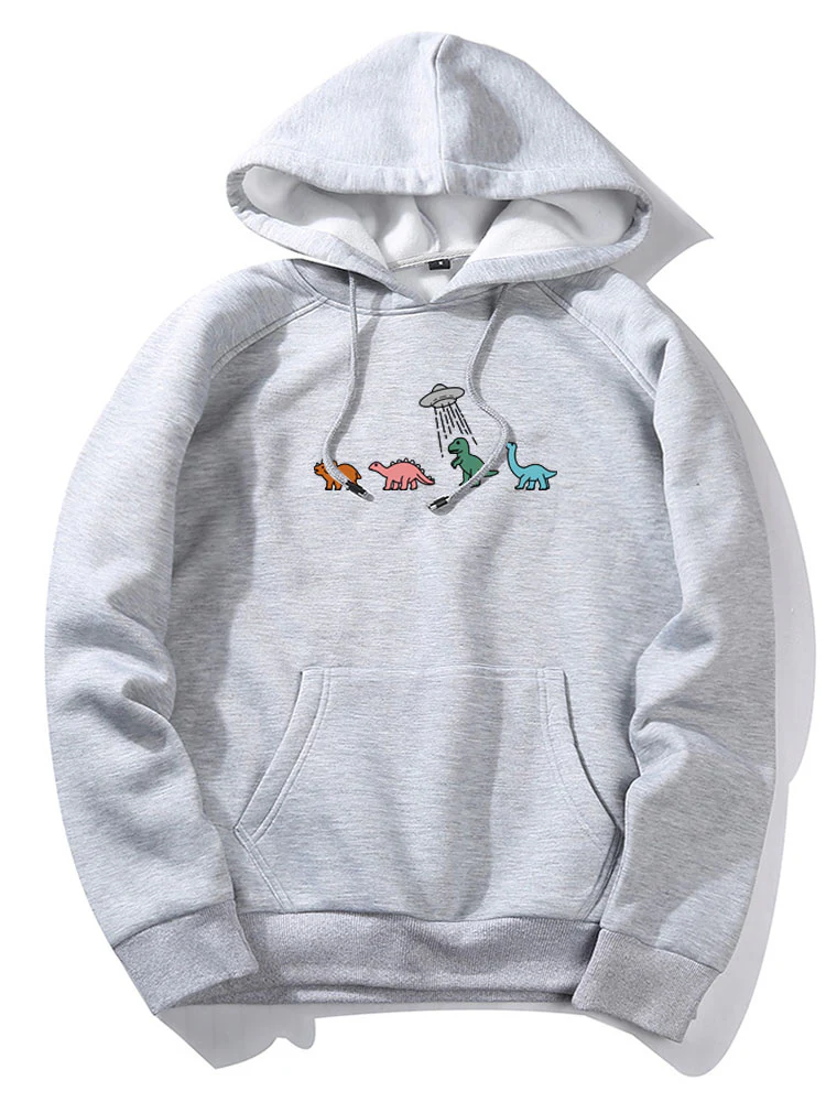 Cartoon Dinosaurier Druck Hoodie - Image 4