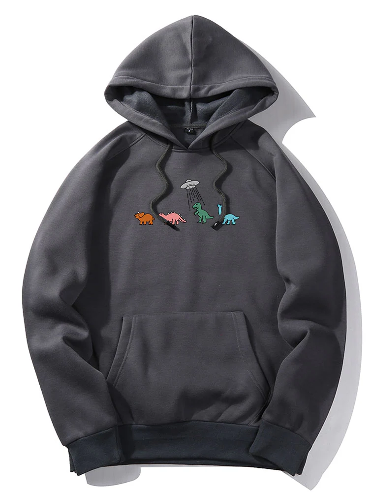 Cartoon Dinosaurier Druck Hoodie - Image 8
