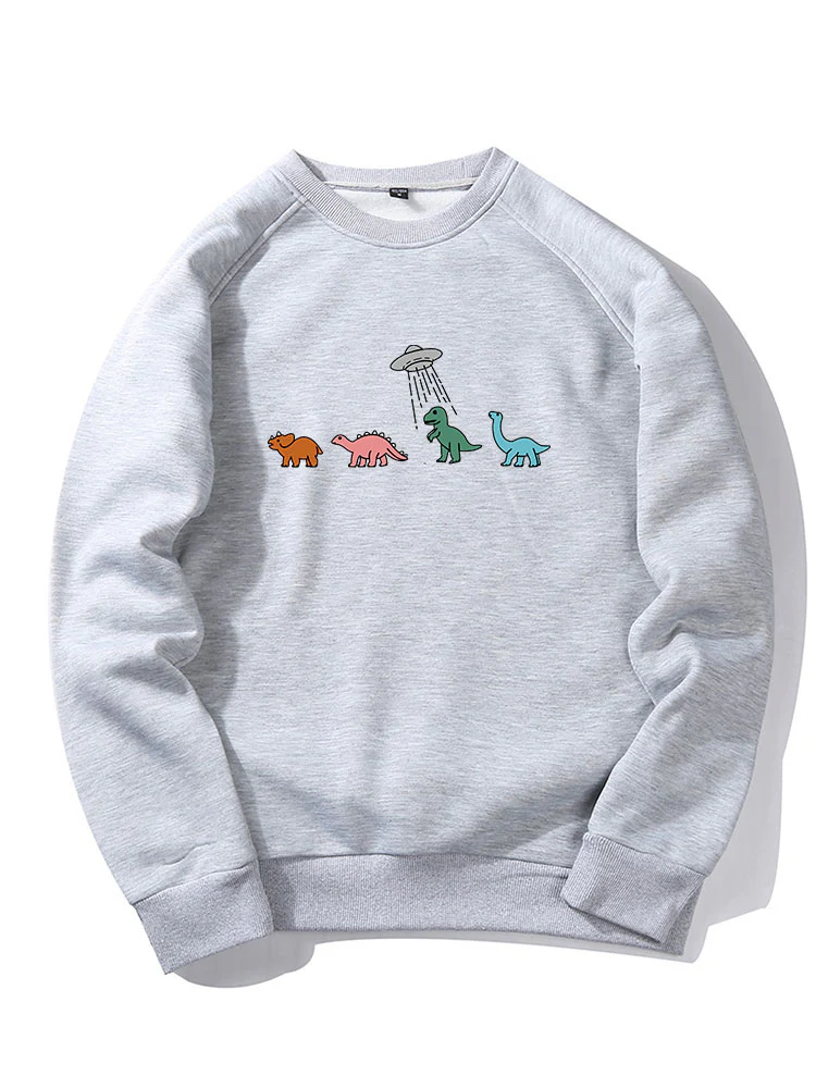 Cartoon Dinosaurier Druck Raglanärmel Sweatshirt - Image 2