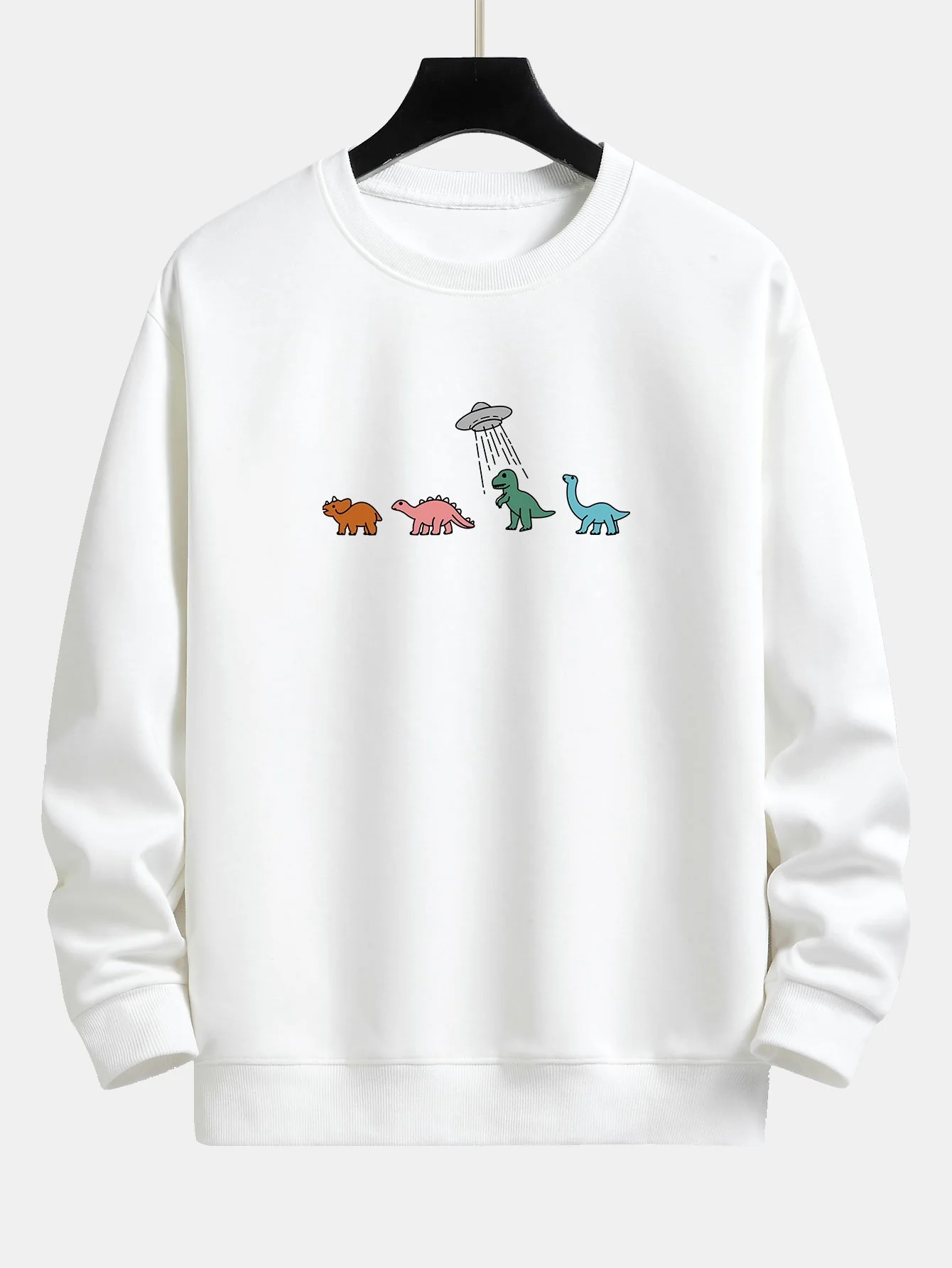 Cartoon Dinosaurier Druck Relaxed Fit Sweatshirt - Image 2