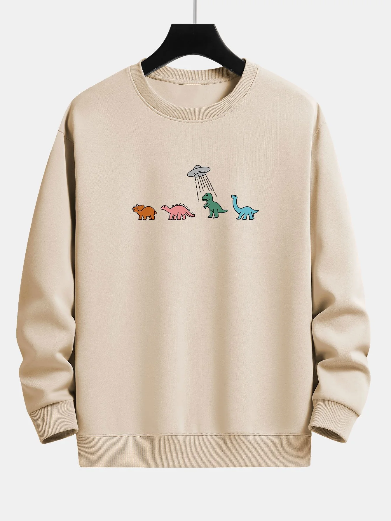 Cartoon Dinosaurier Druck Relaxed Fit Sweatshirt - Image 3