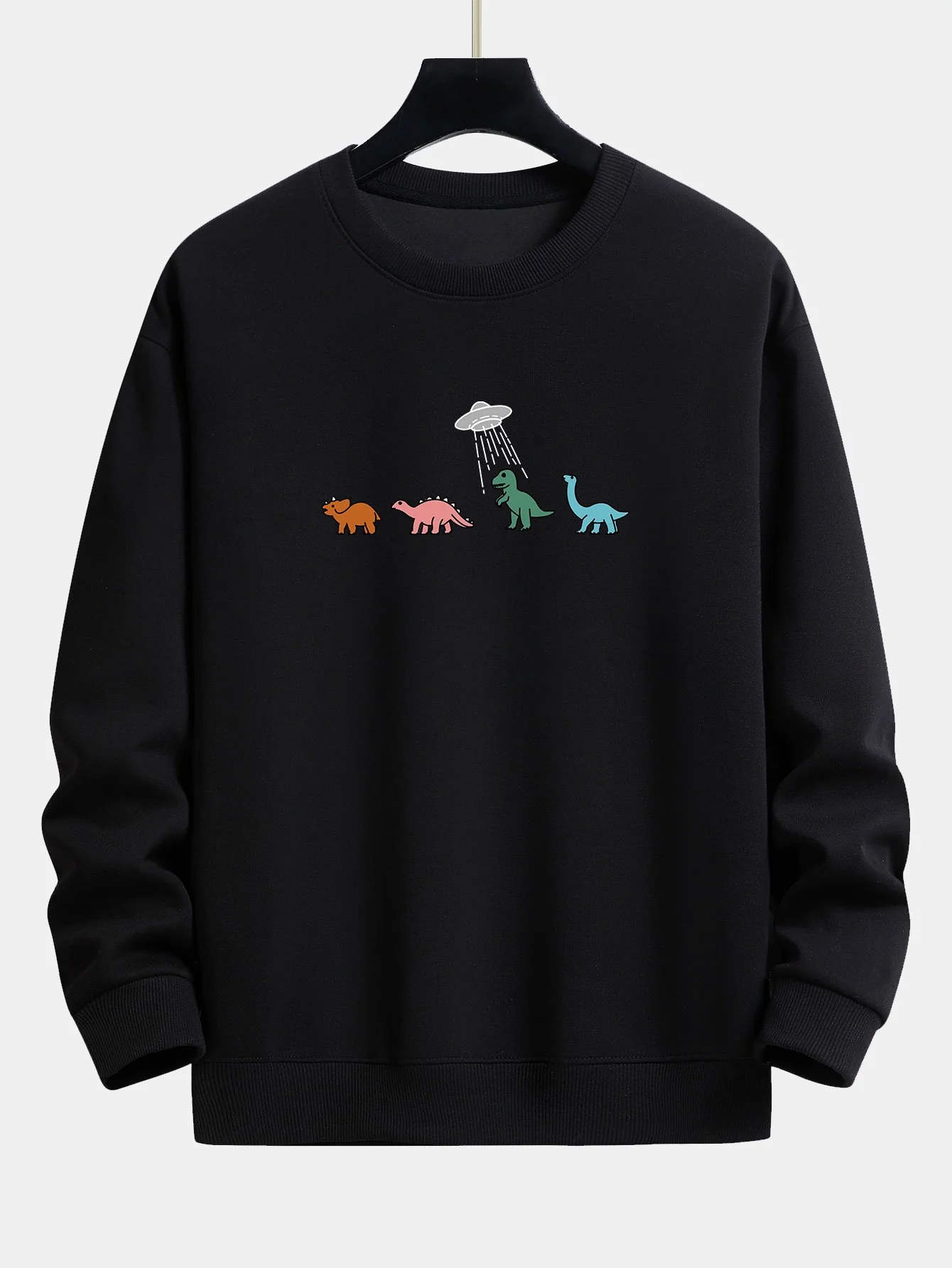 Cartoon Dinosaurier Druck Relaxed Fit Sweatshirt - Image 4