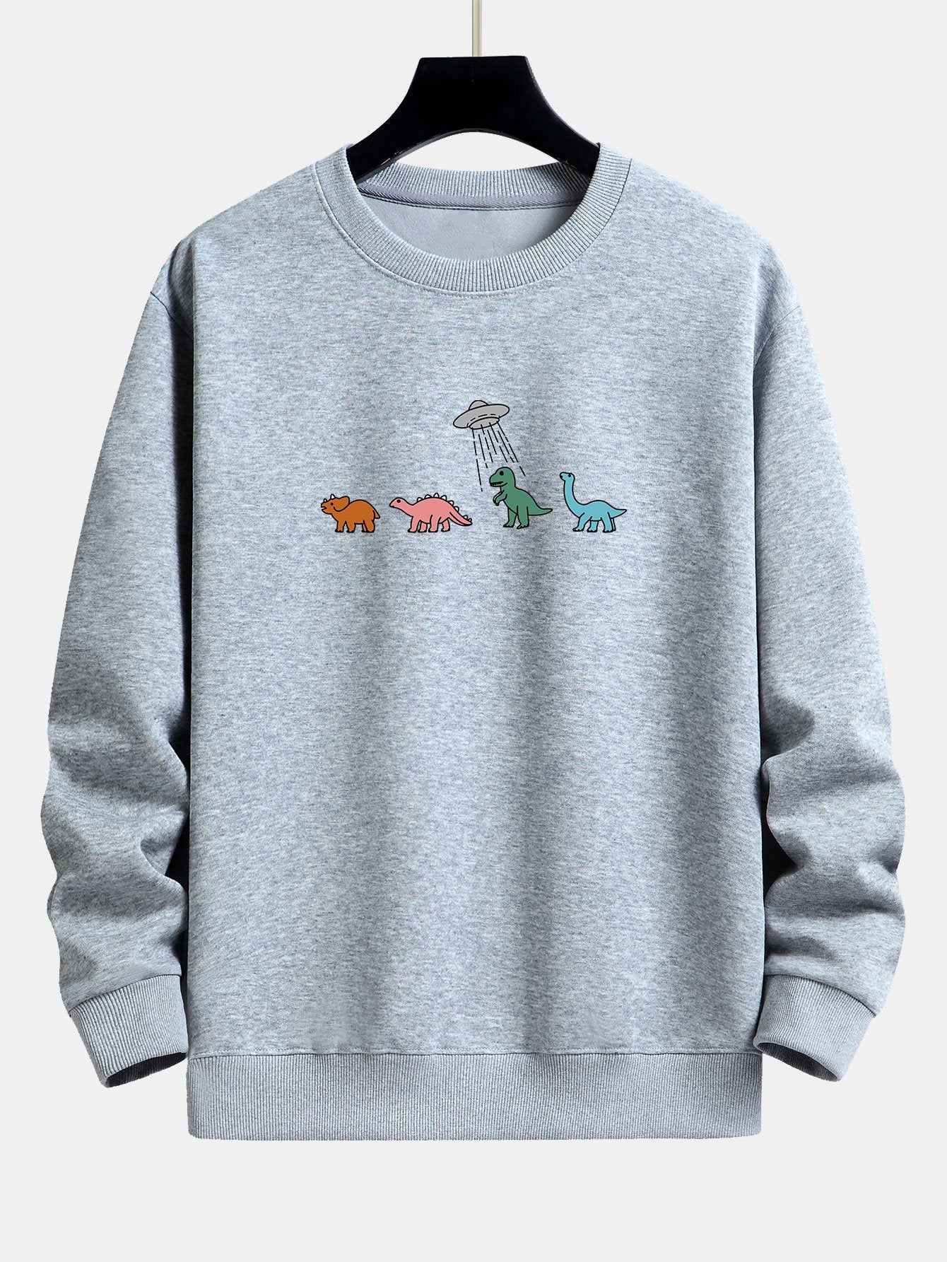 Cartoon Dinosaurier Druck Relaxed Fit Sweatshirt - Image 5