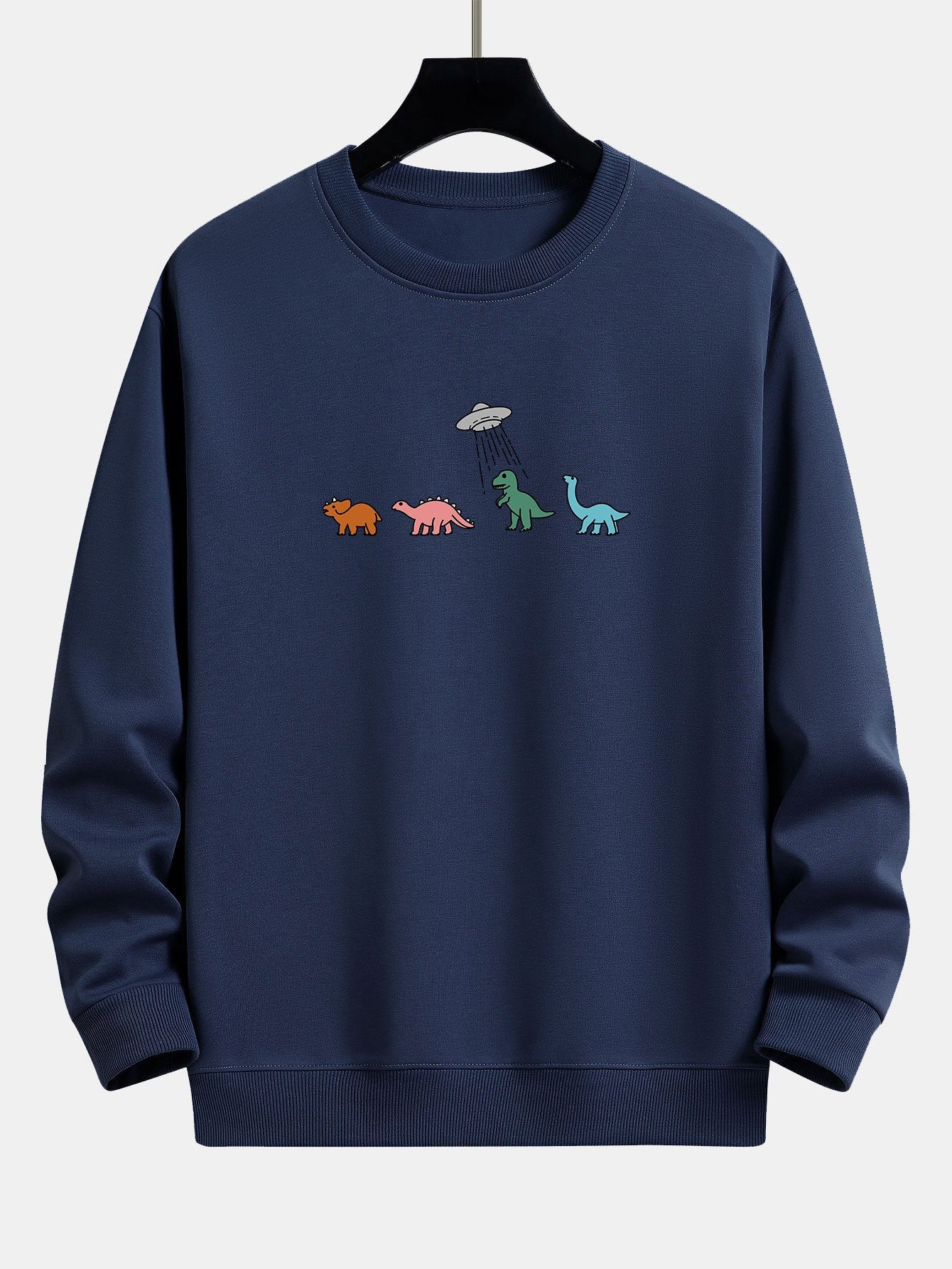 Cartoon Dinosaurier Druck Relaxed Fit Sweatshirt - Image 6