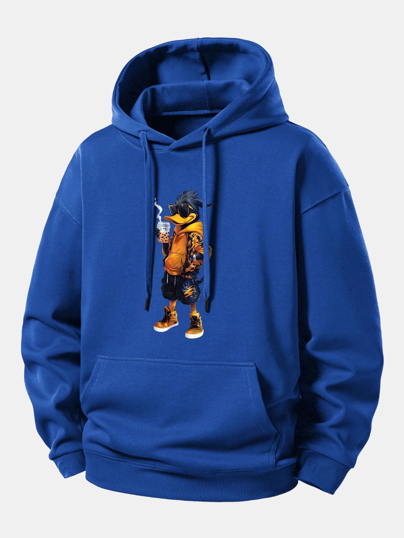 Cartoon Duck Print Relax Fit Hoodie - Image 10