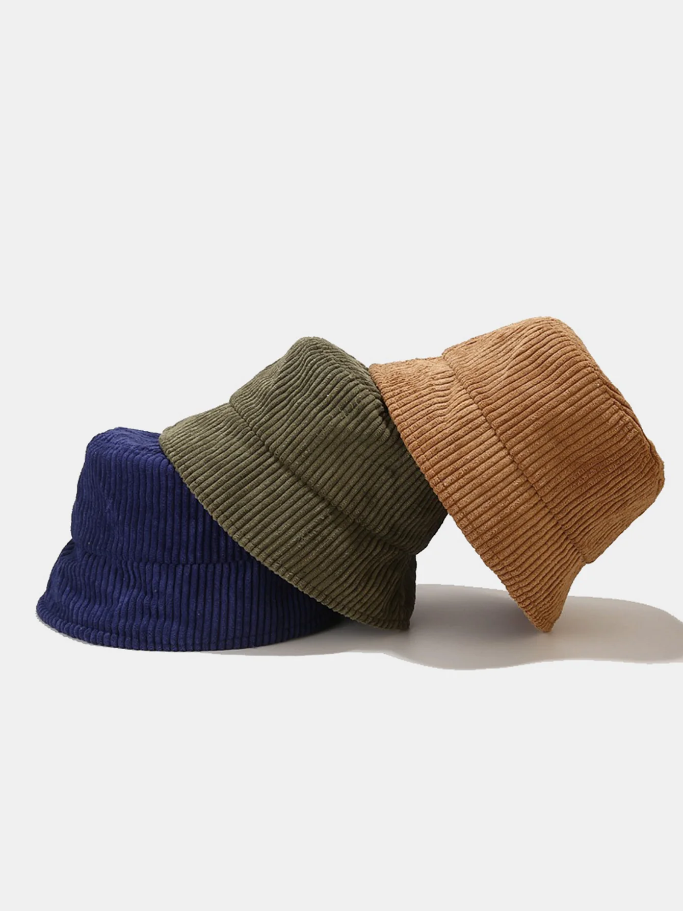 Casual Retro Corduroy Fisherman Hat - Image 7