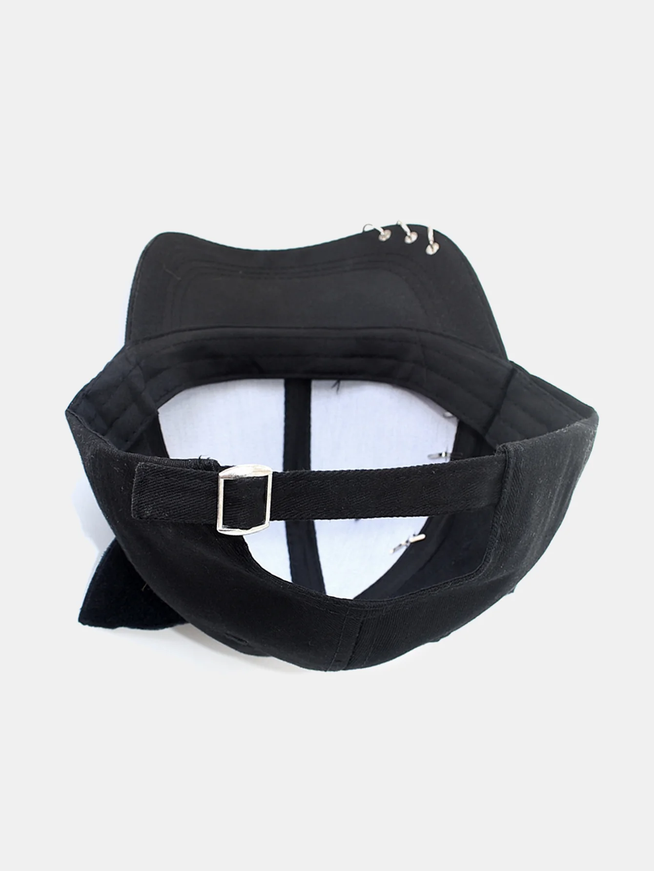 Cat Ear Shaped Metal Chain Embellished Hip Hop Baseball Cap Music-Fest Y2K-Fest - Image 4