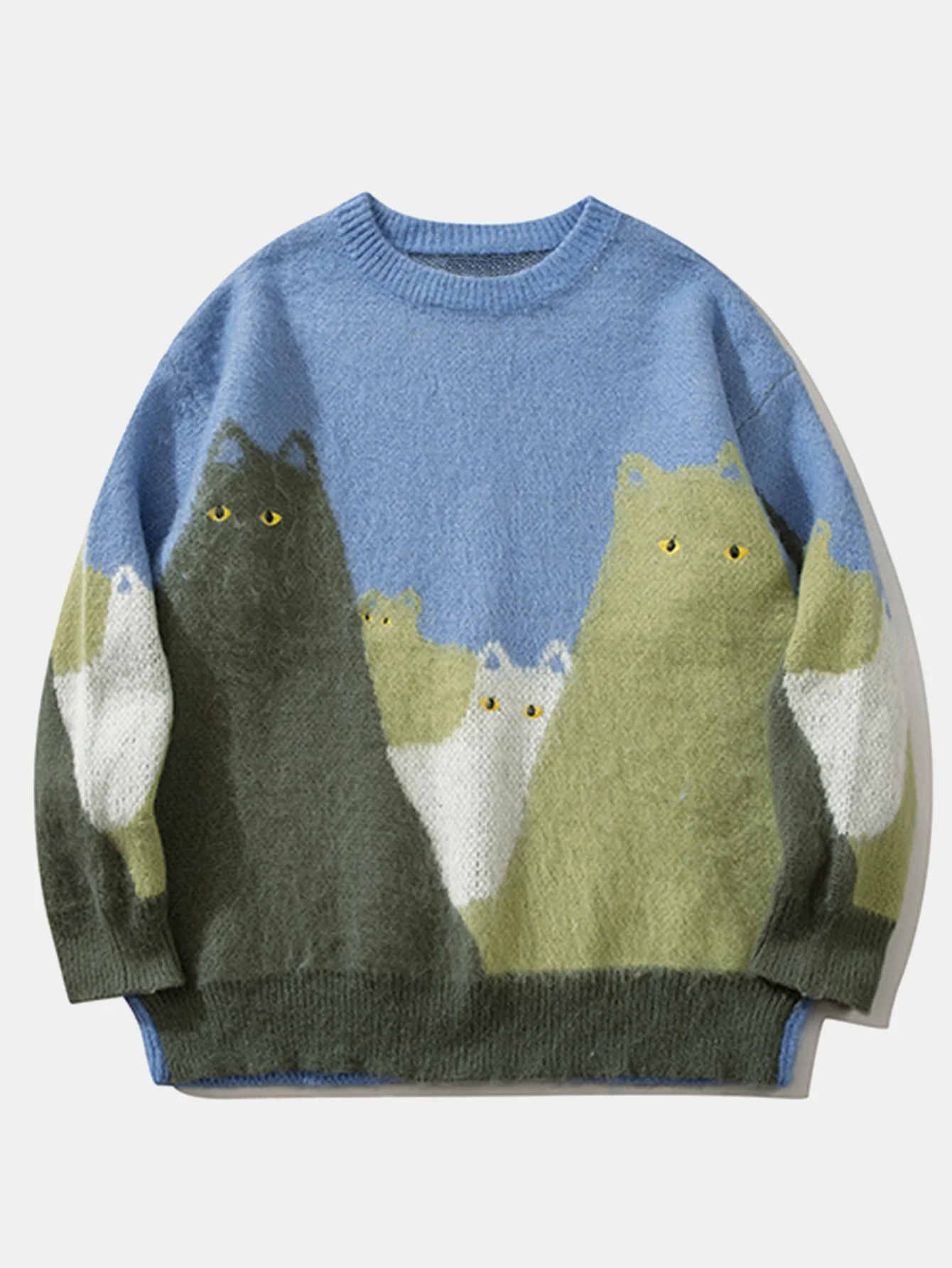 Pullover mit Katzenmuster aus Strick - Image 3