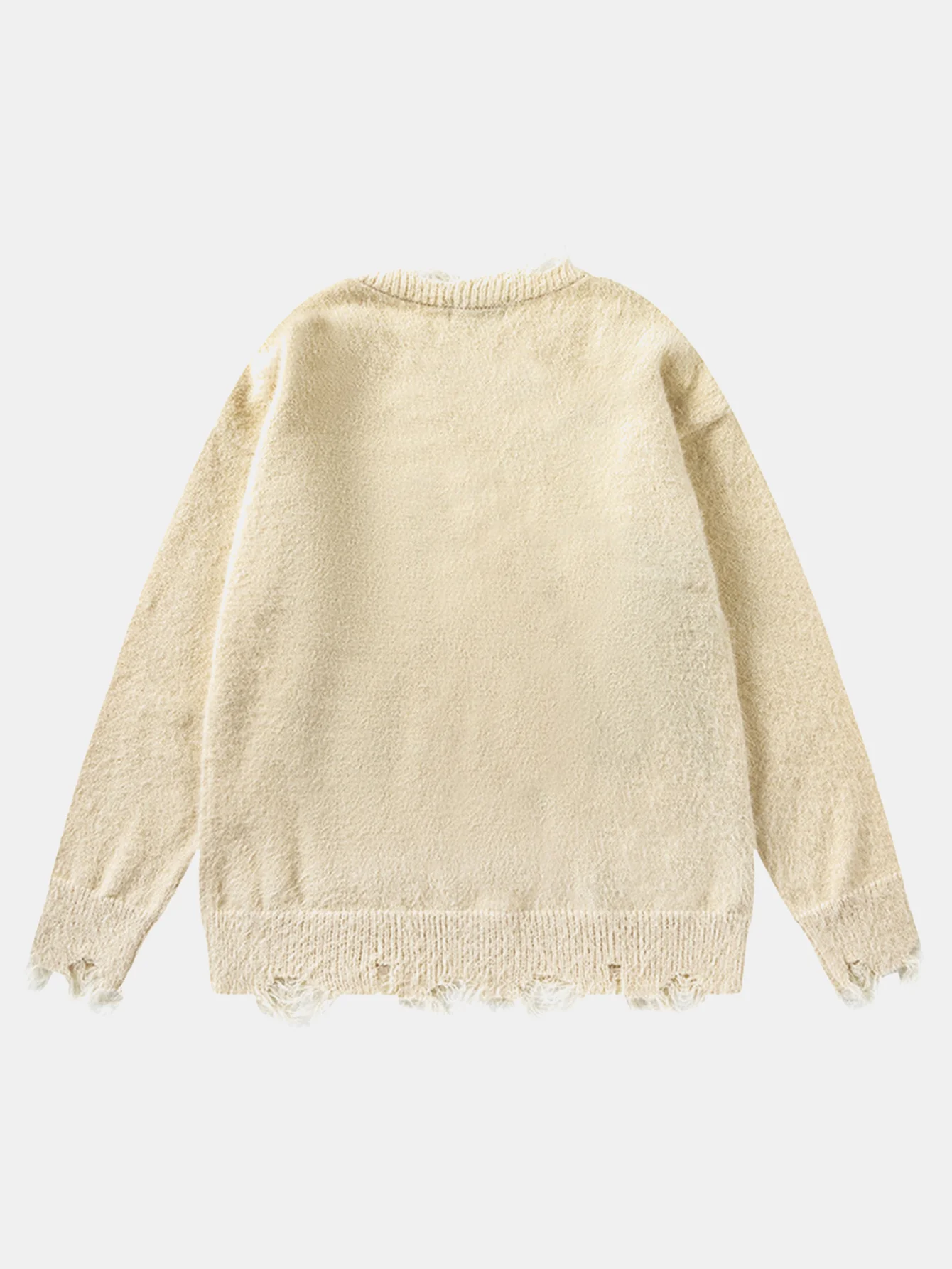 Strickpullover mit Katzenmotiv im Used-Look - Image 2