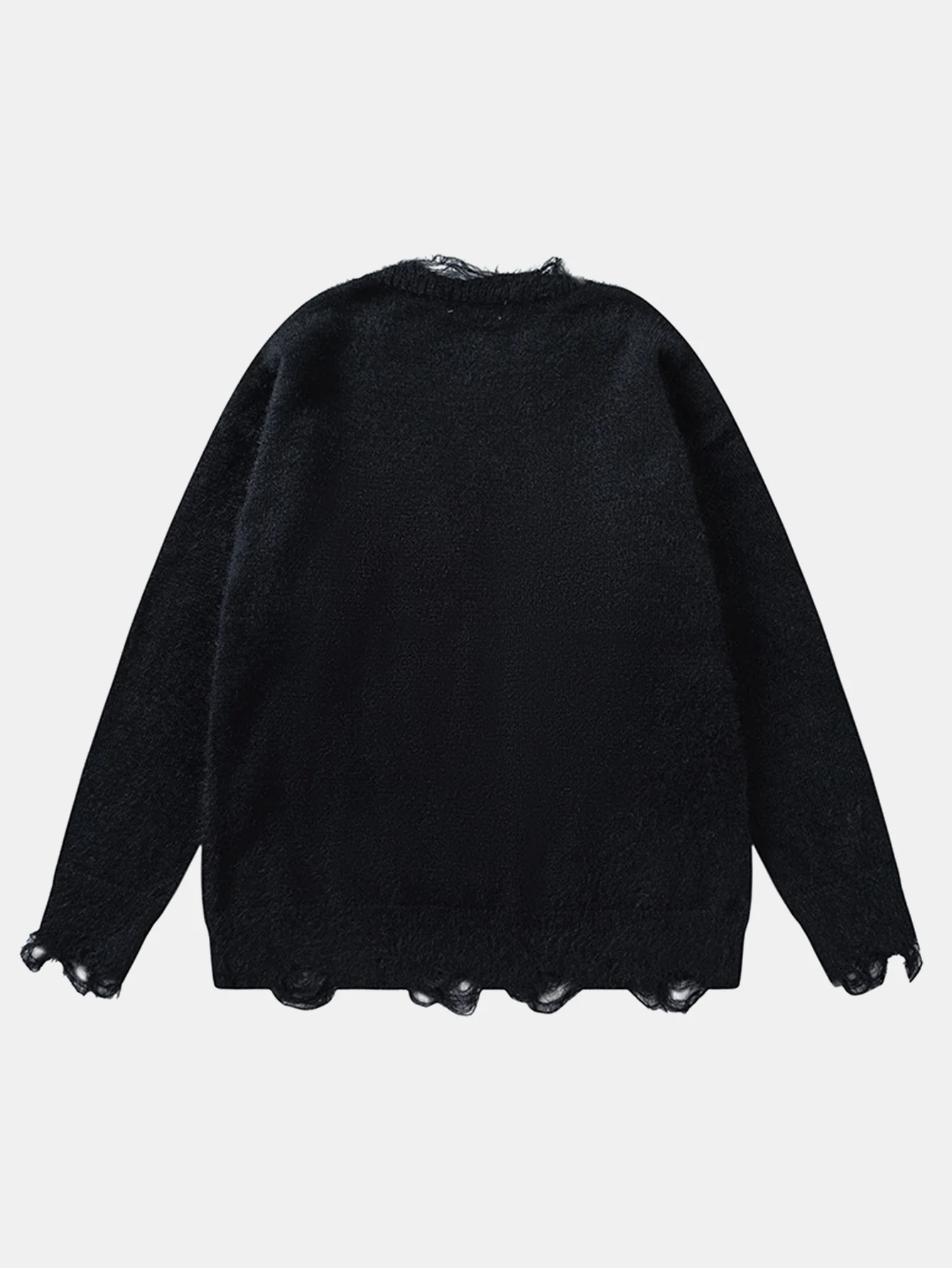 Strickpullover mit Katzenmotiv im Used-Look - Image 4